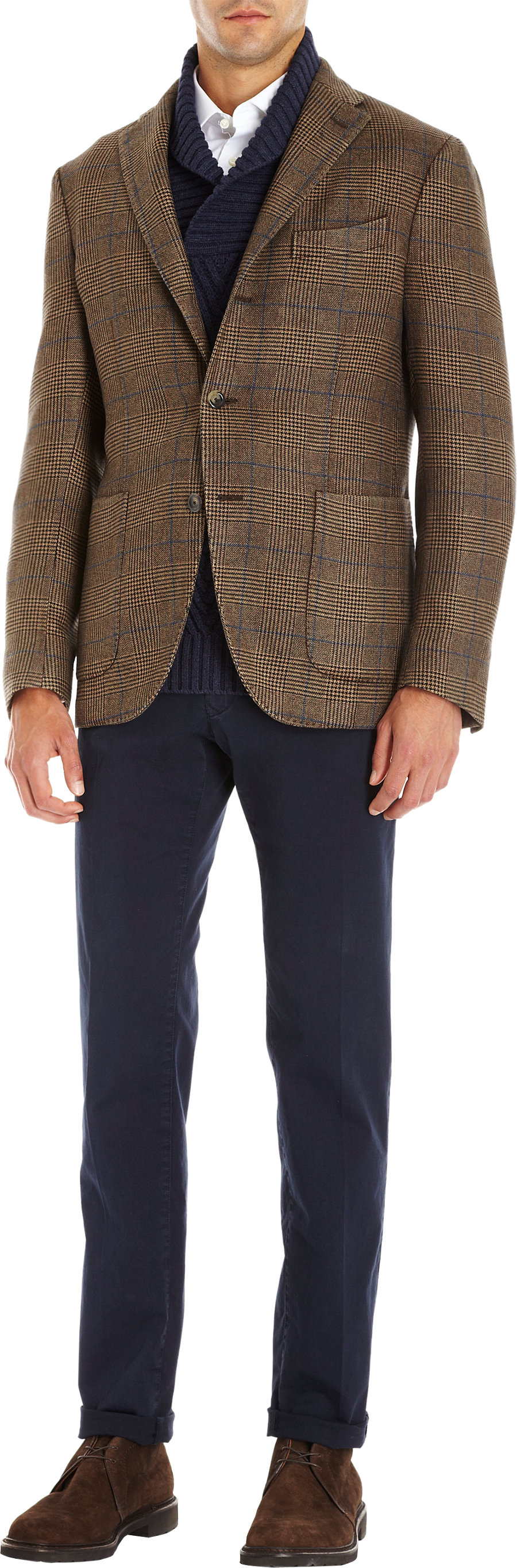 Boglioli Plaid Sport Coat in Brown for Men Lyst