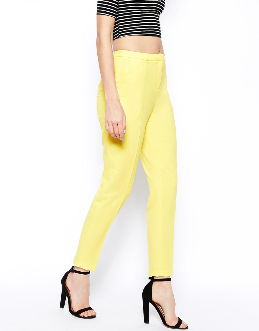 yellow cigarette pants