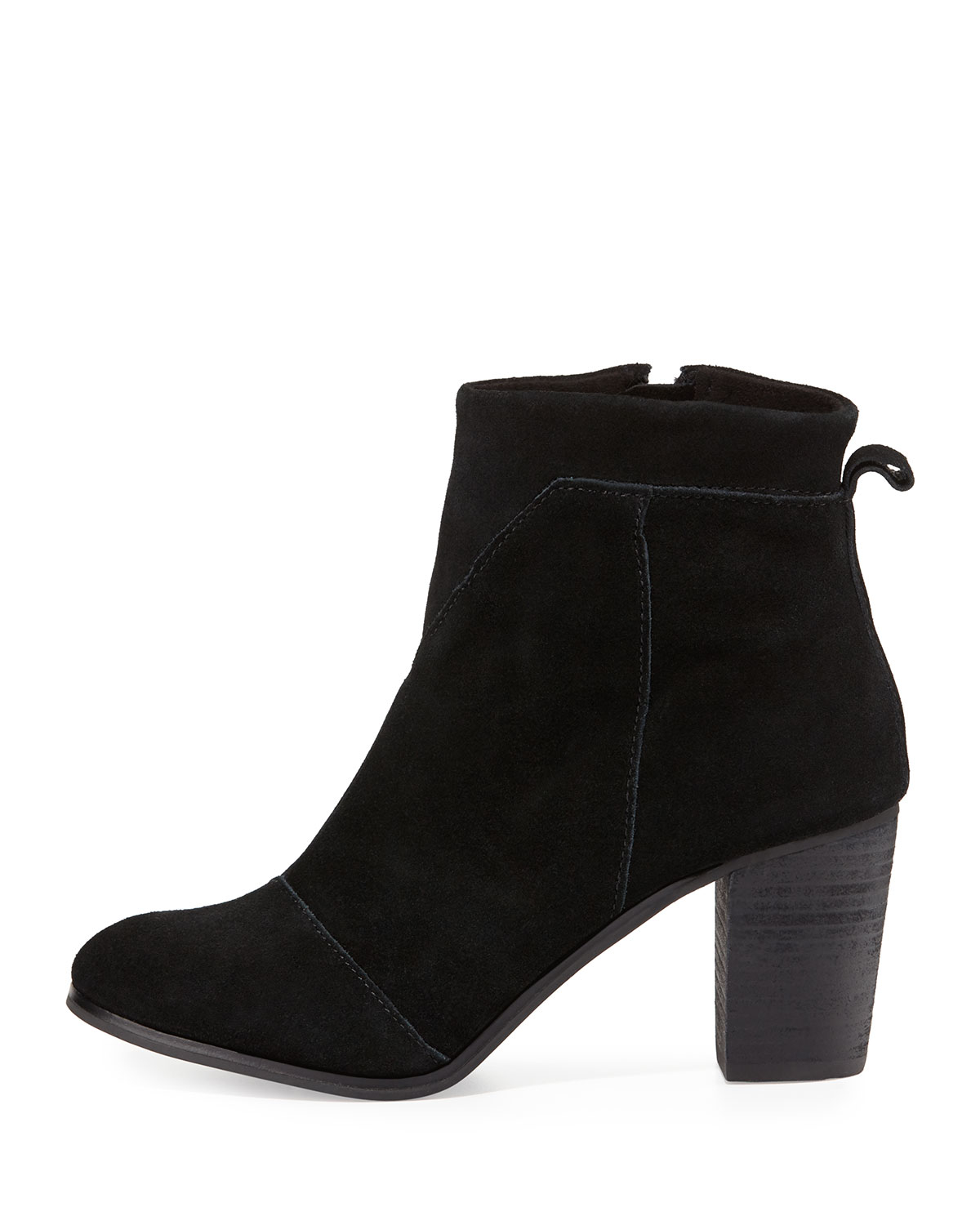 TOMS Lunata Suede Ankle Boots in Black - Lyst