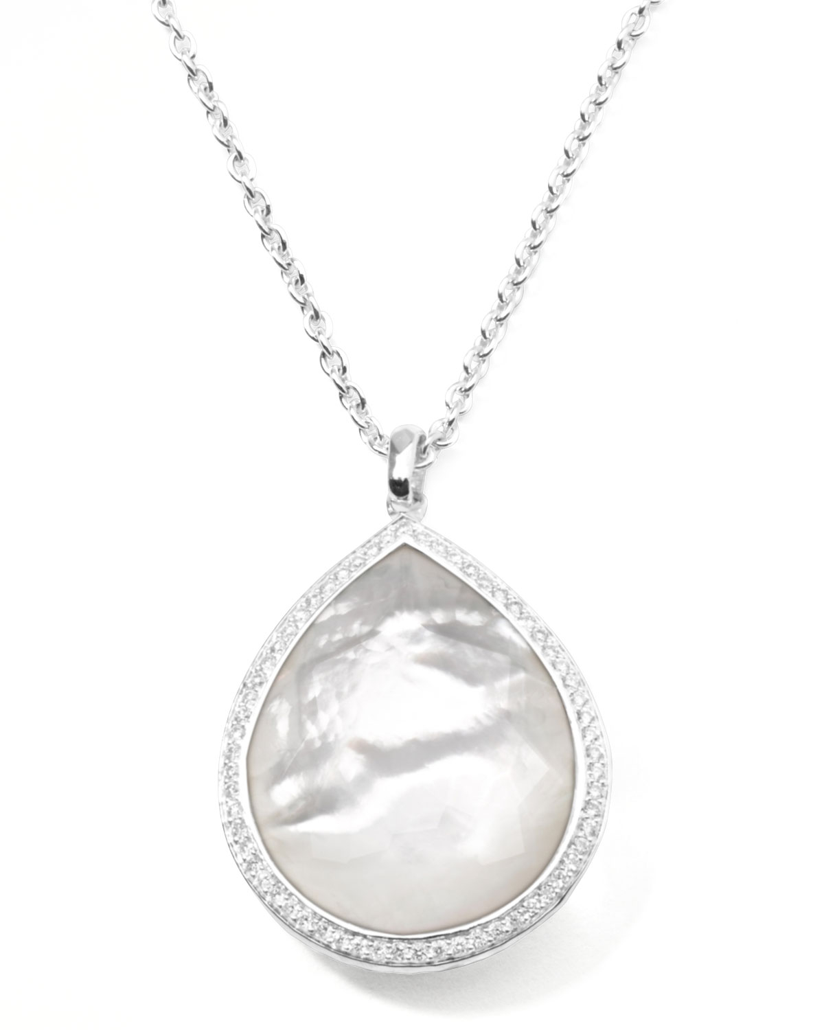 Lyst Ippolita Stella Large Teardrop Pendant Necklace In Motherof
