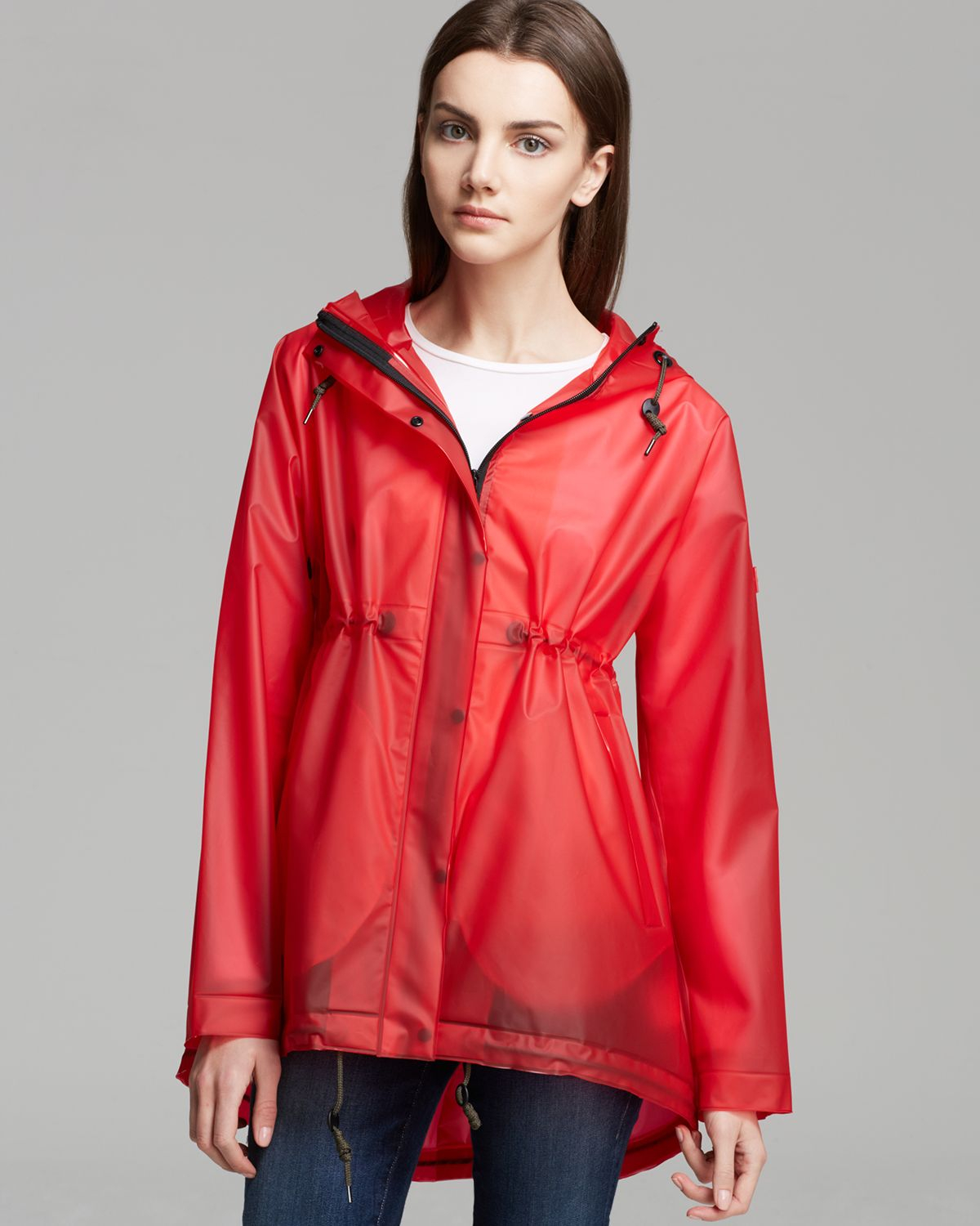 HUNTER Raincoat Original Clear Smock In Red Lyst | lupon.gov.ph