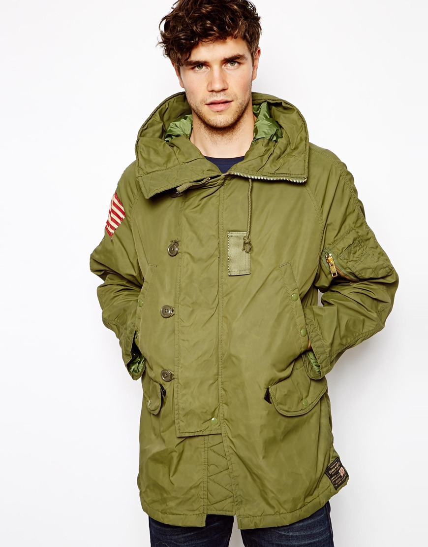 Ralph Lauren Denim Supply Ralph Lauren Parka Jacket in Green for Men | Lyst