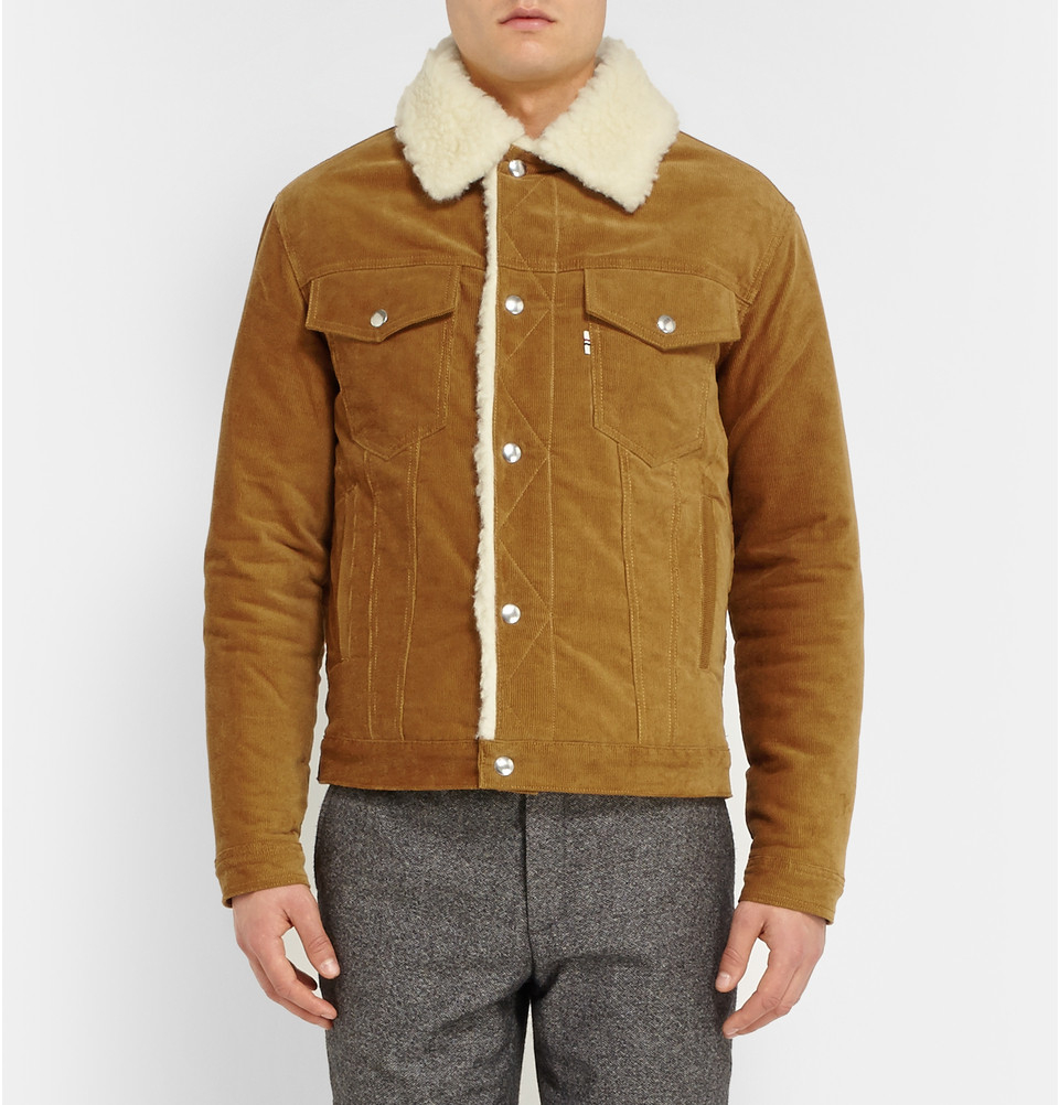 shearling corduroy jacket