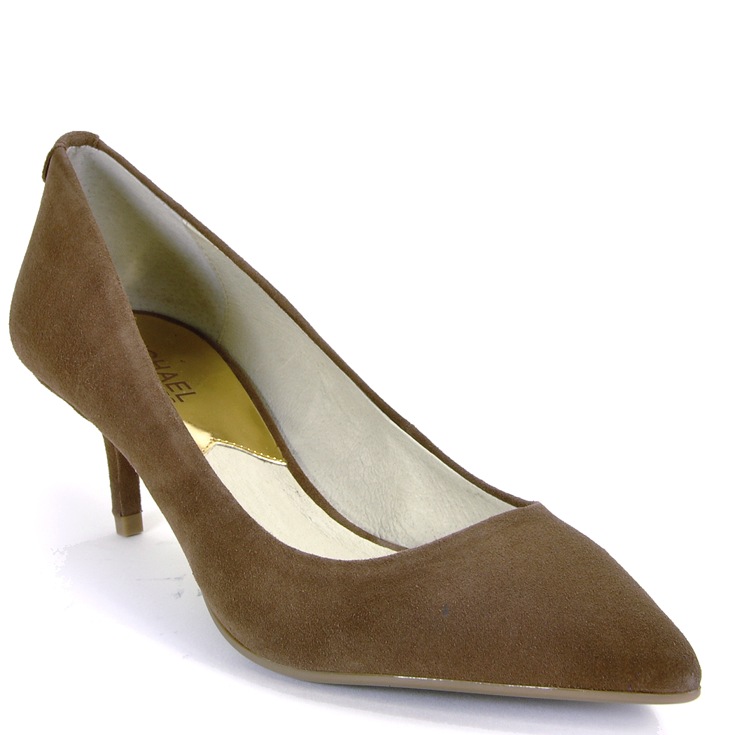 Michael michael kors Kitten Heel Pump in Brown | Lyst