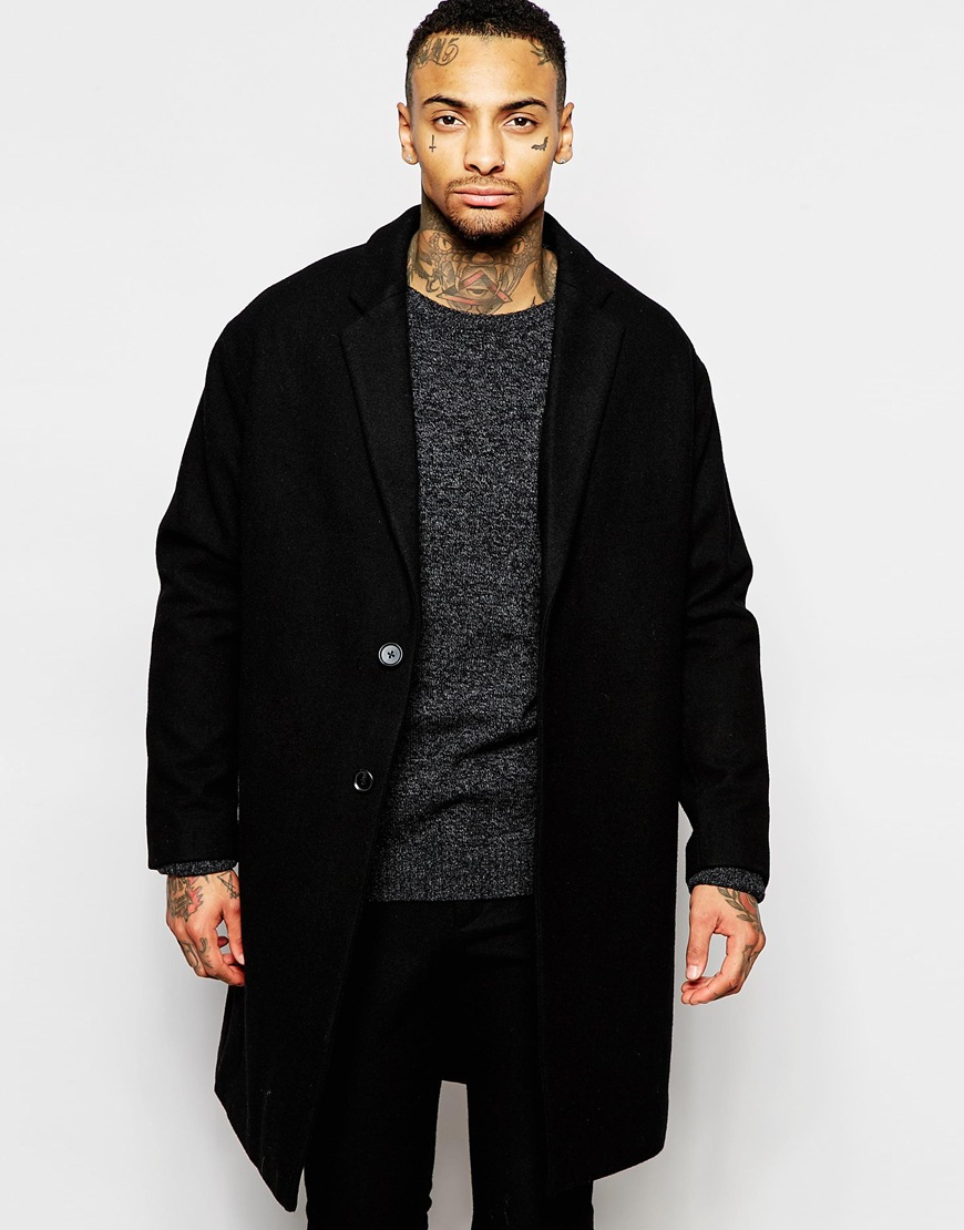 dropped shoulder coat