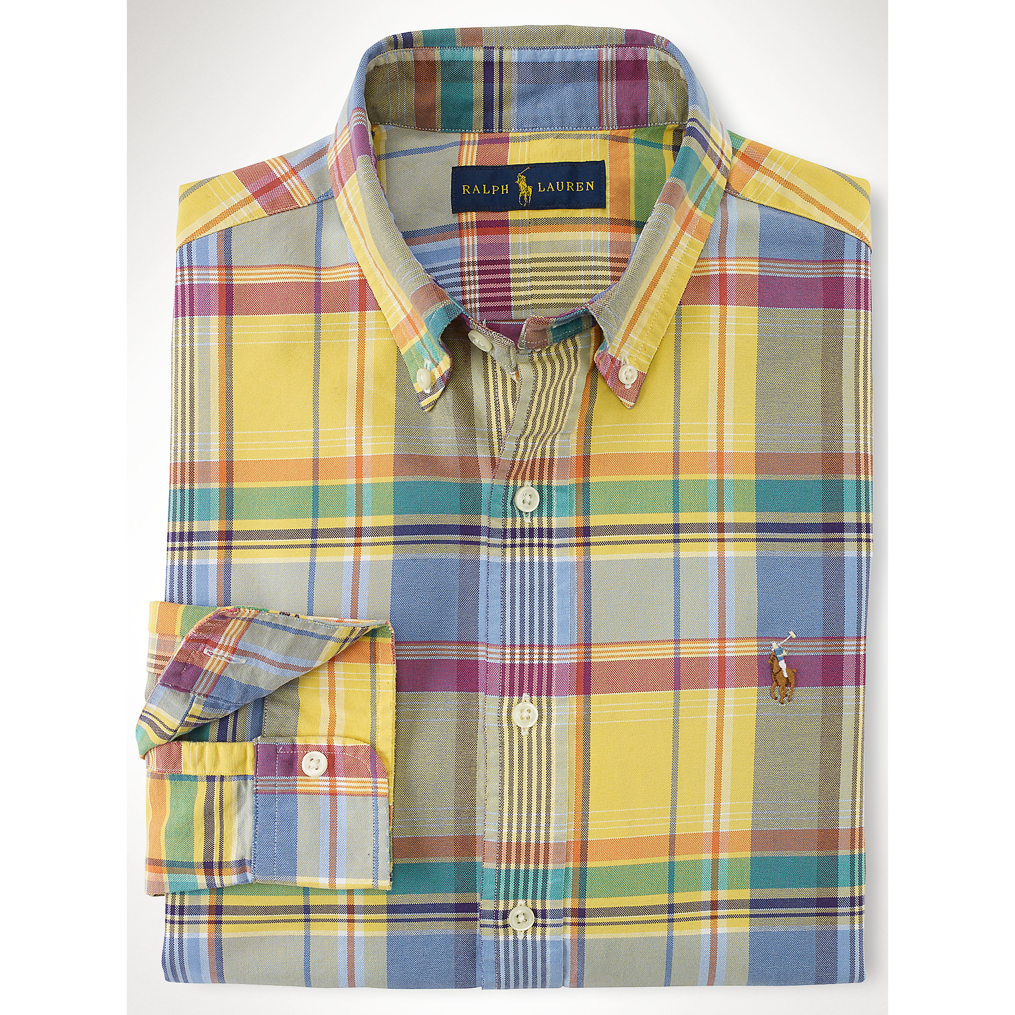 yellow ralph lauren oxford shirt
