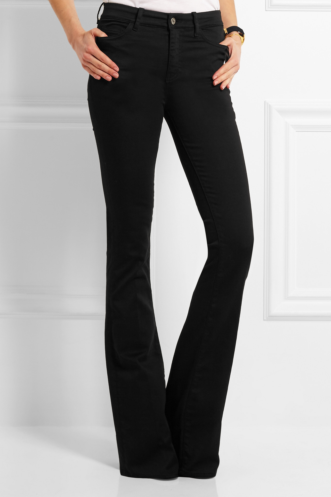 M.i.h Jeans Denim The Bodycon Marrakesh High-rise Flared Jeans in Black -  Lyst