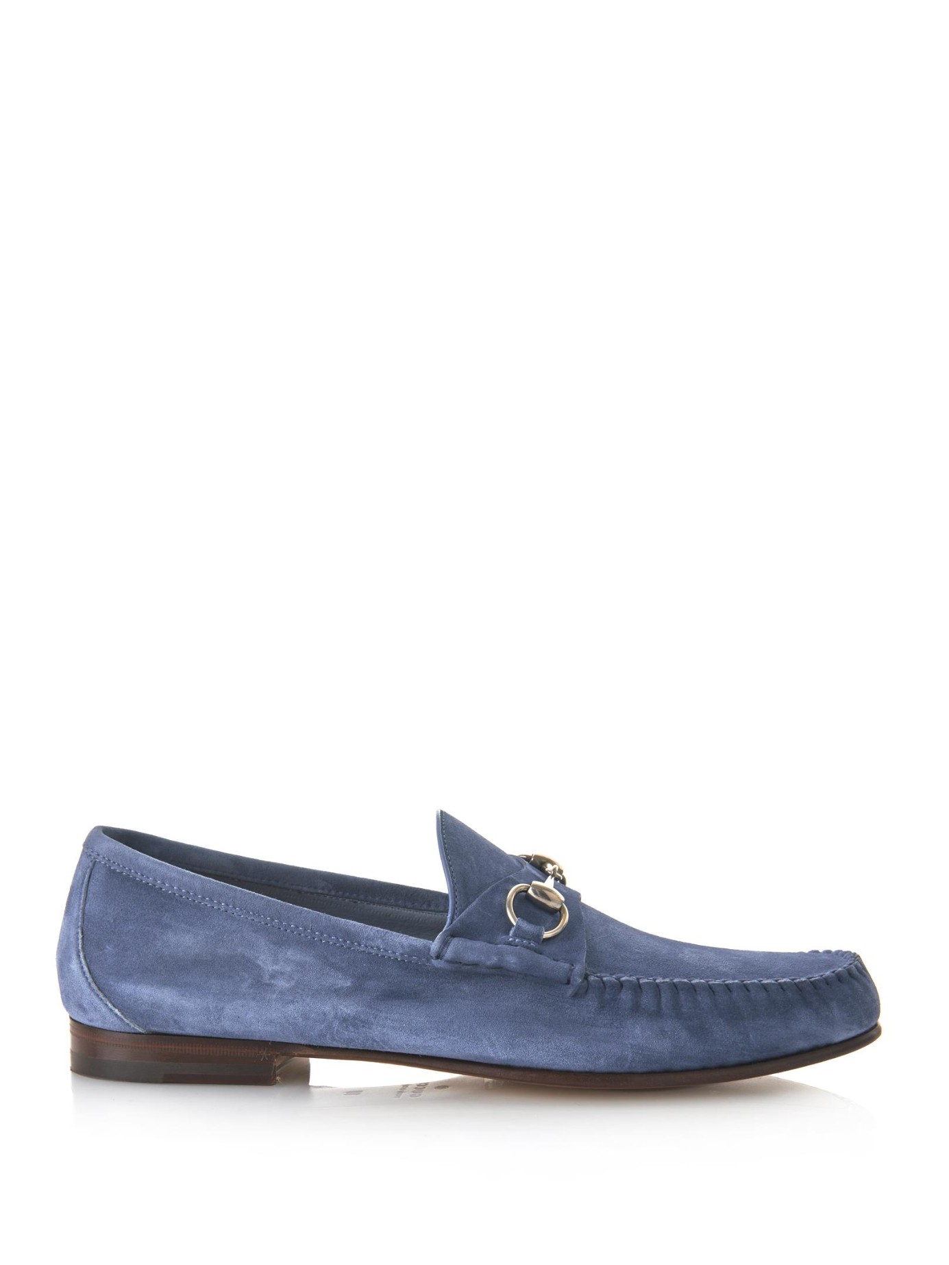 Gucci Roos Suede Loafers in Blue for Men