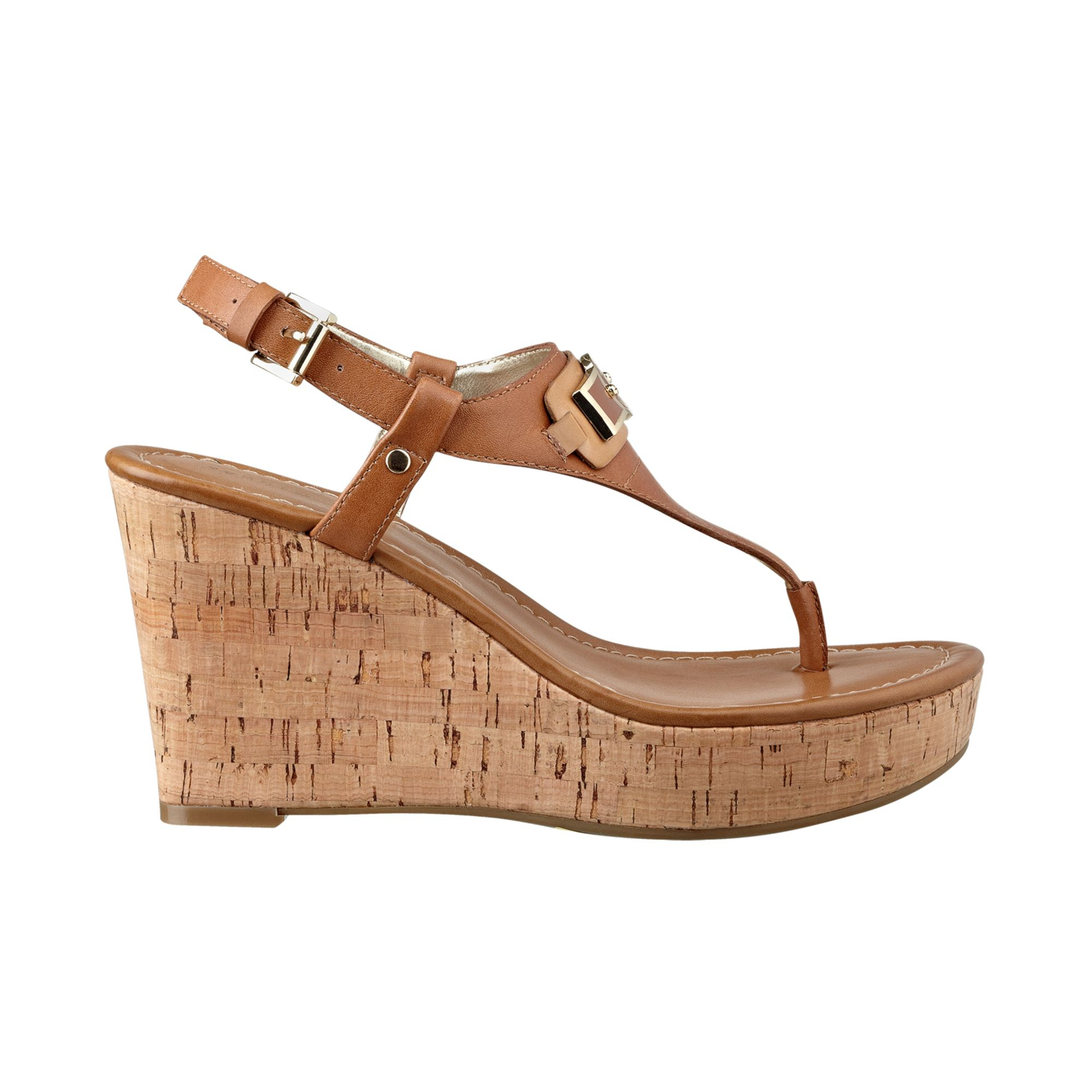 Tommy Hilfiger Womens Monor Platform Sandals in Brown Lyst