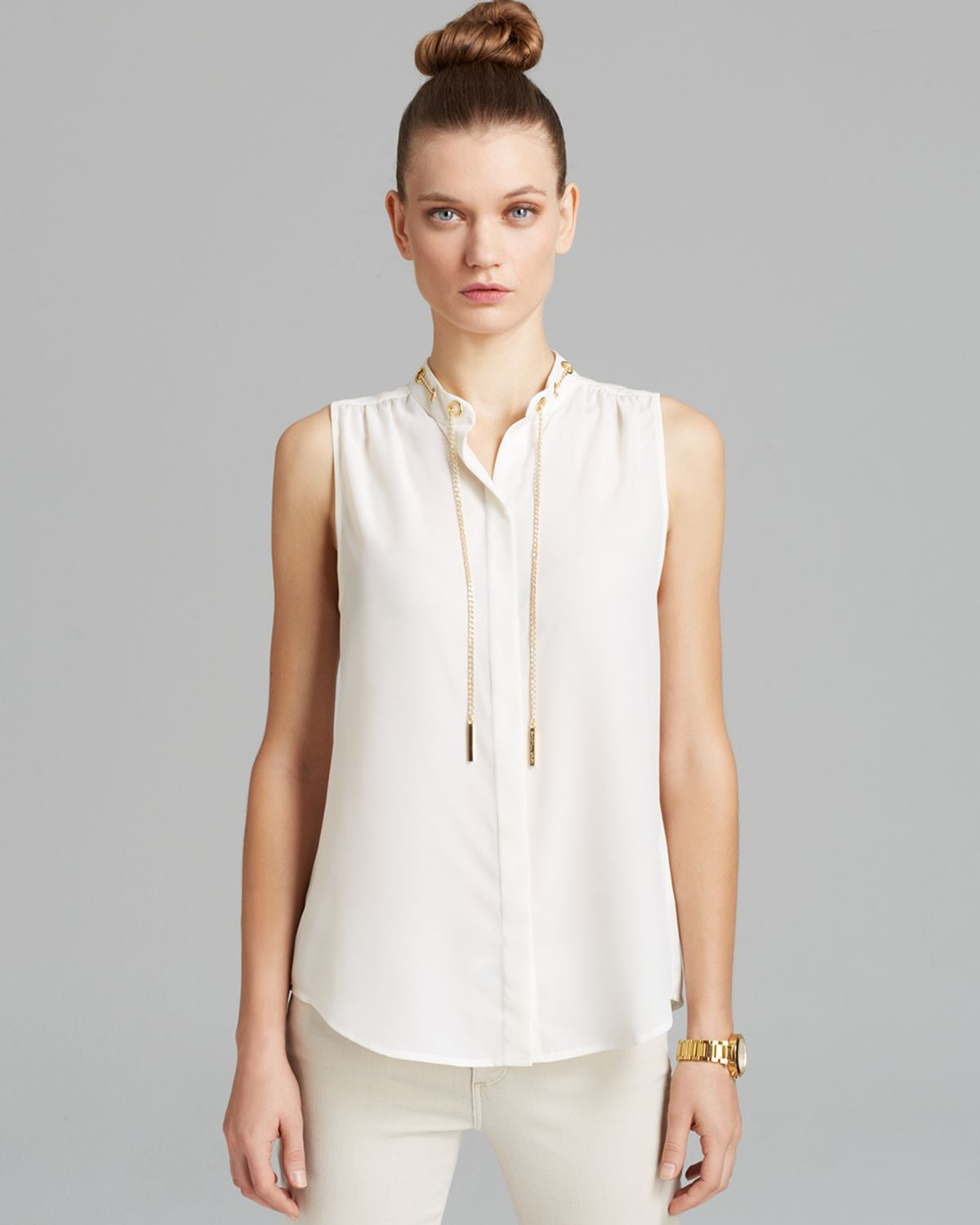 michael kors blouses white