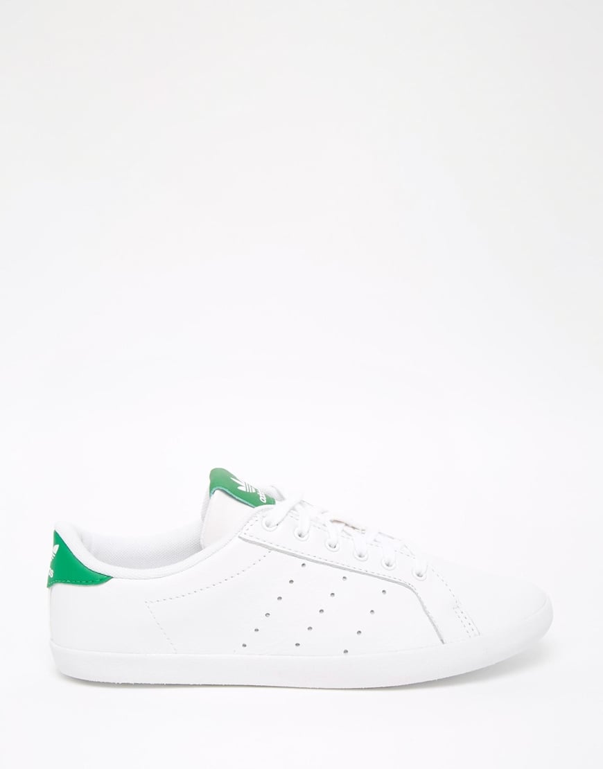 adidas miss stan smith white and red trainers