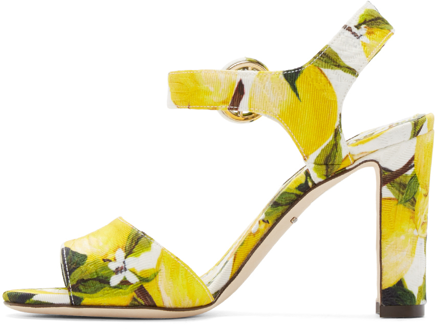dolce and gabbana yellow yellow lemon print heels product 0 564828220 normal