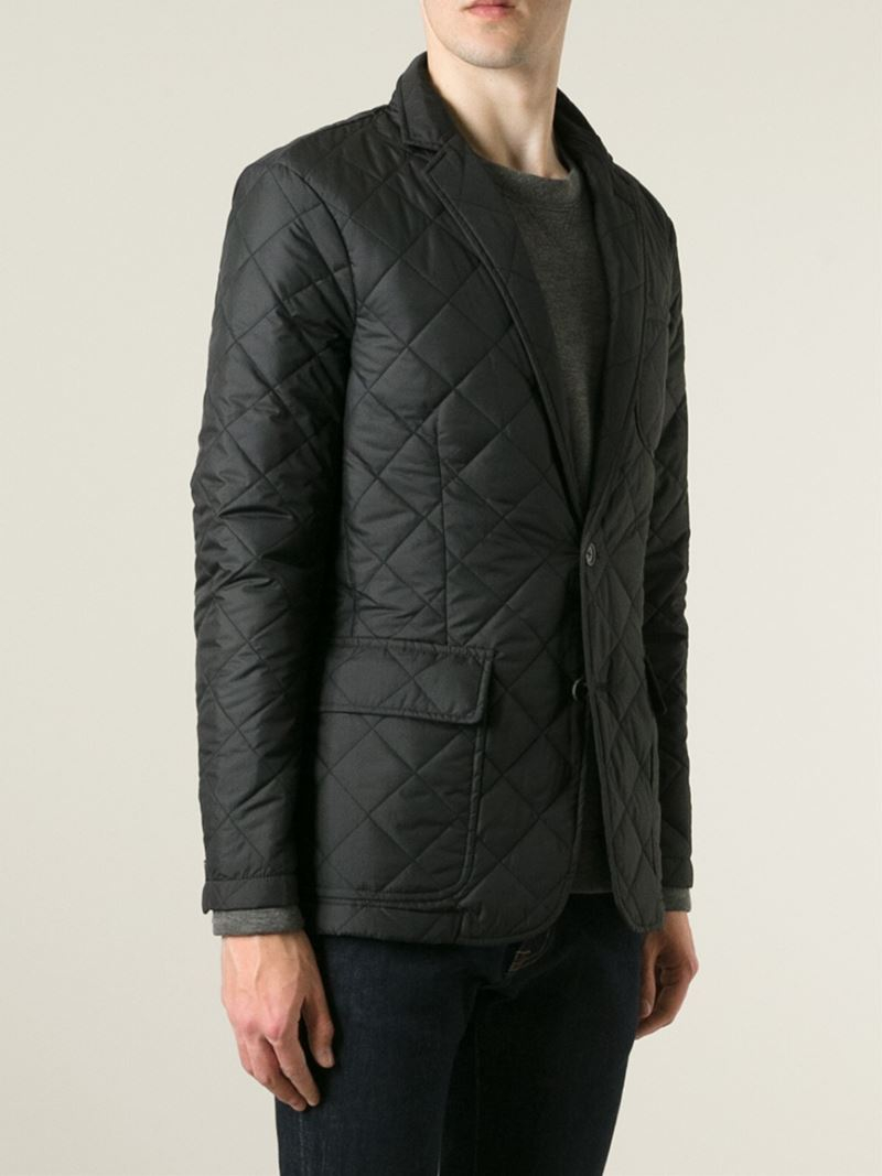 Polo Ralph Lauren Quilted Blazer in Black for Men - Lyst