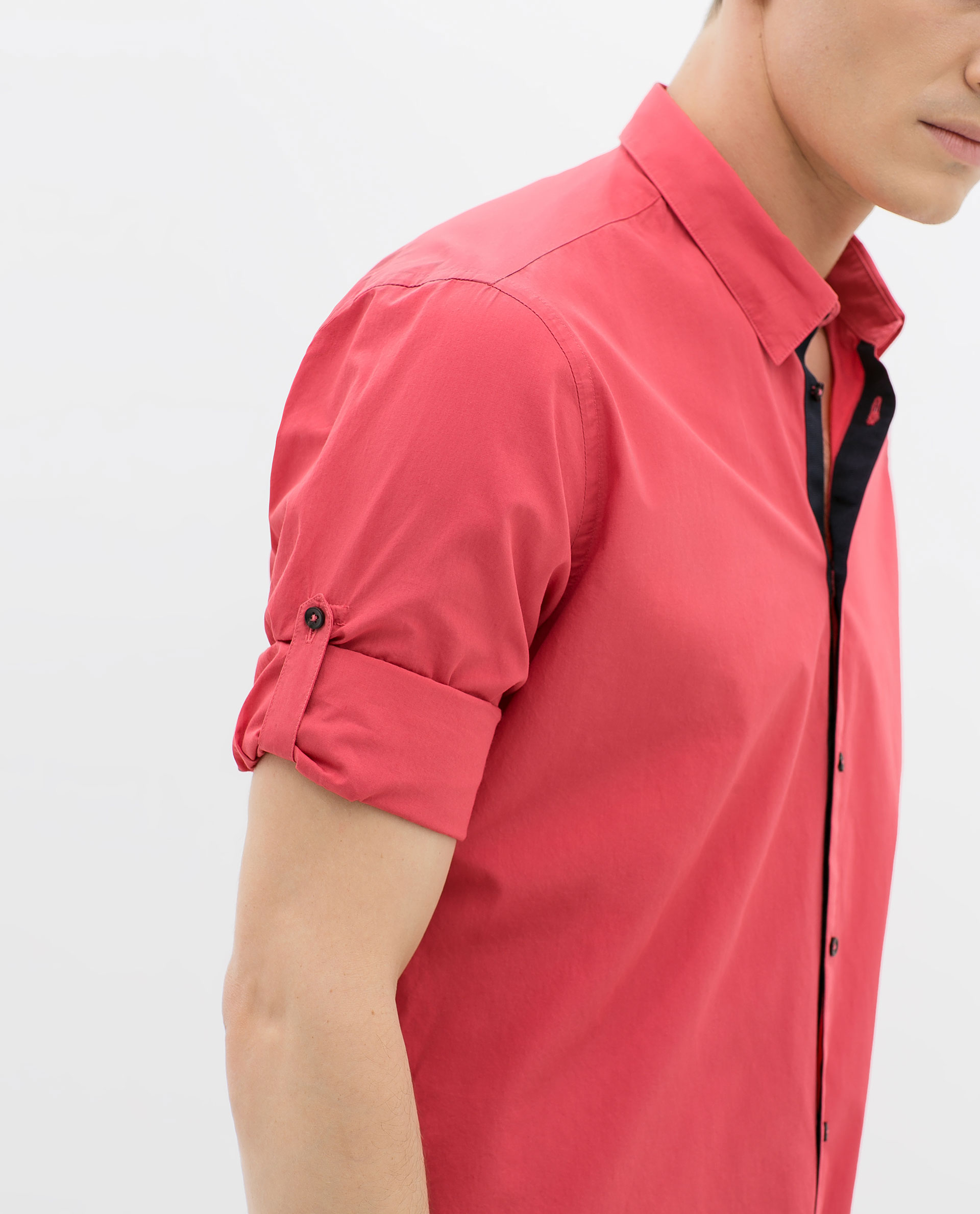Zara Long Sleeve Shirt in Pink for Men (Coral) Lyst
