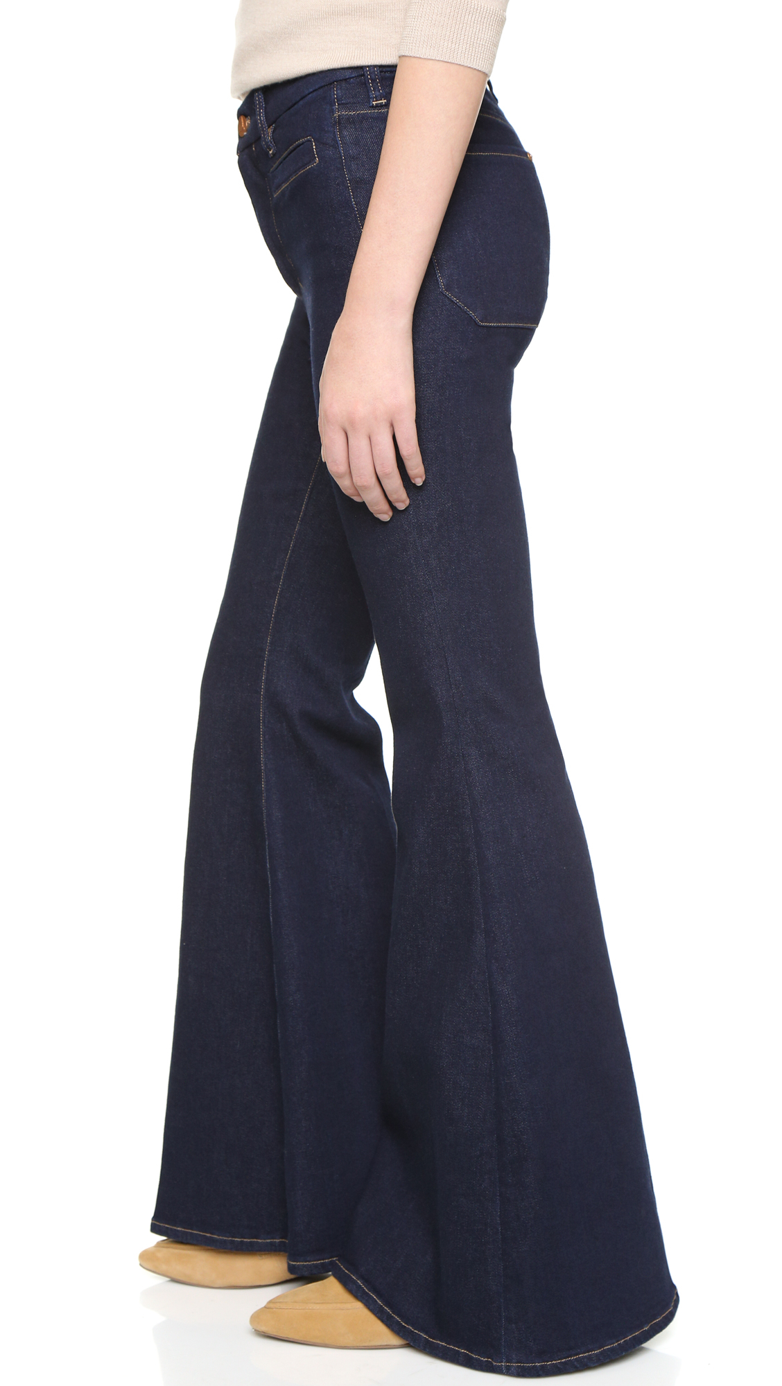 M.i.h Jeans Denim The Principle Petite Super Flare Jeans in Blue - Lyst