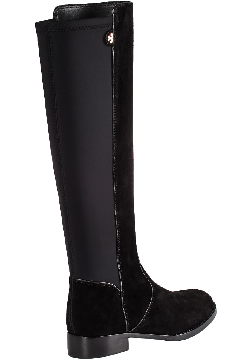 tory burch black suede boots