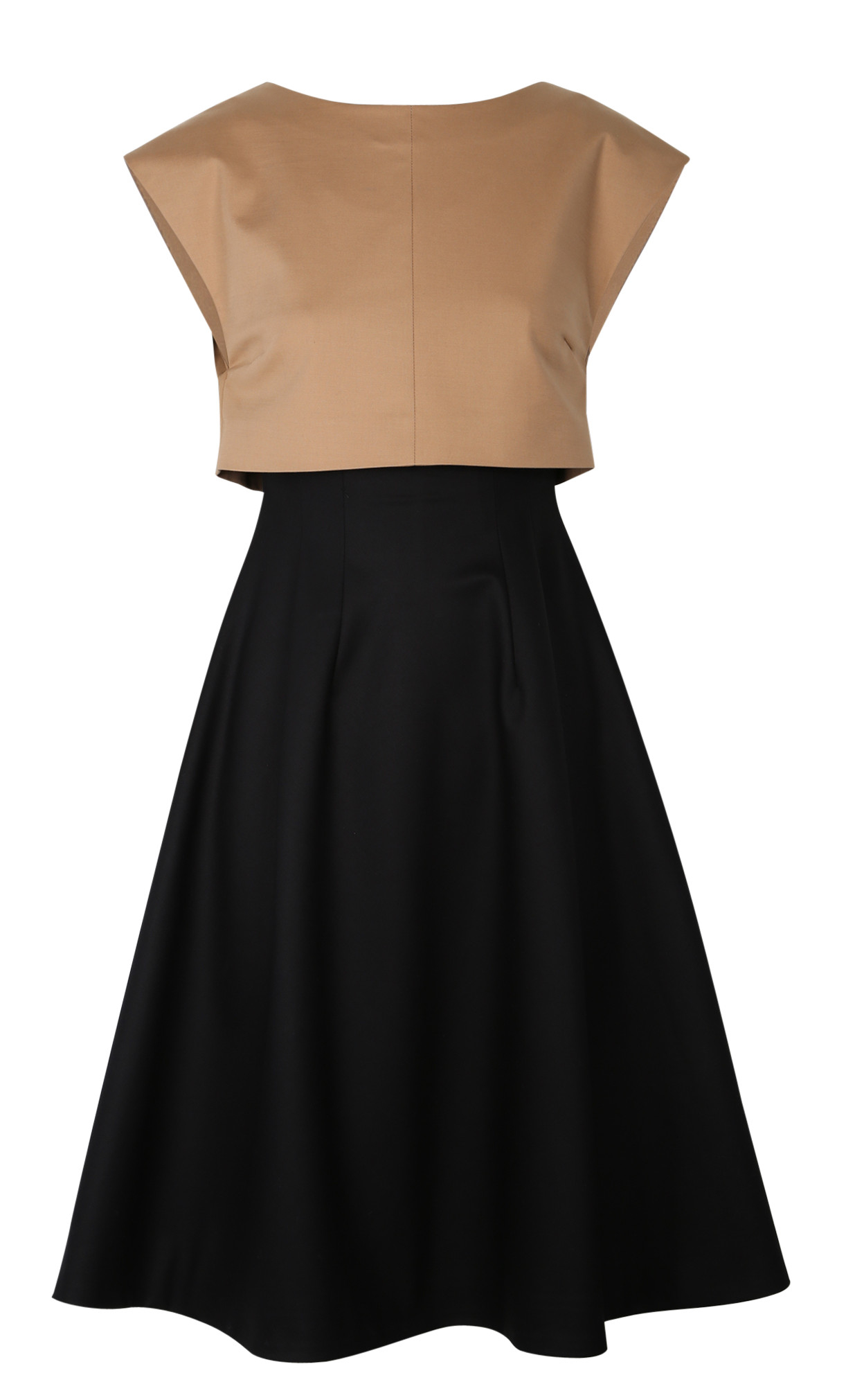 Dorothee schumacher Bold Silhouette Dress in Beige (camel & black) Lyst