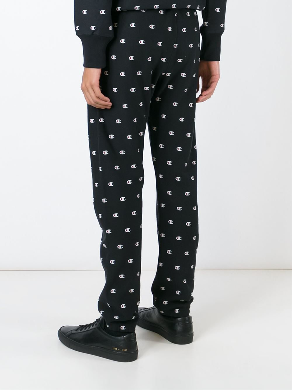 Foresee spørgeskema Maestro Champion All Over Logo Track Pants in Black for Men | Lyst
