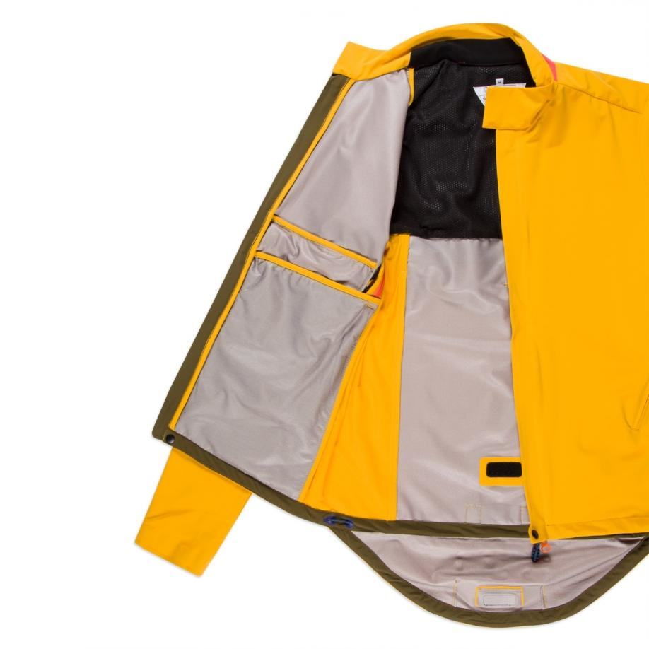yellow cycling jacket