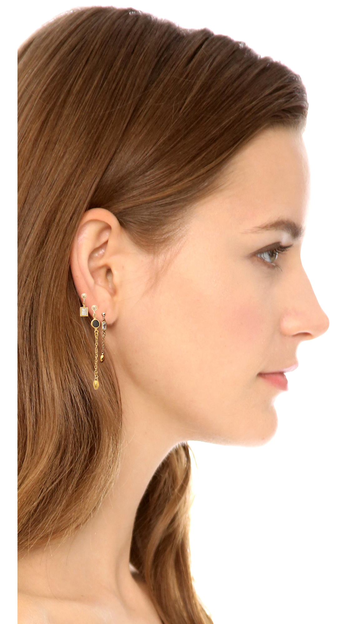 Vanessa Mooney The Myths 3 Earring Set Gold Multi In Metallic Lyst Gallery