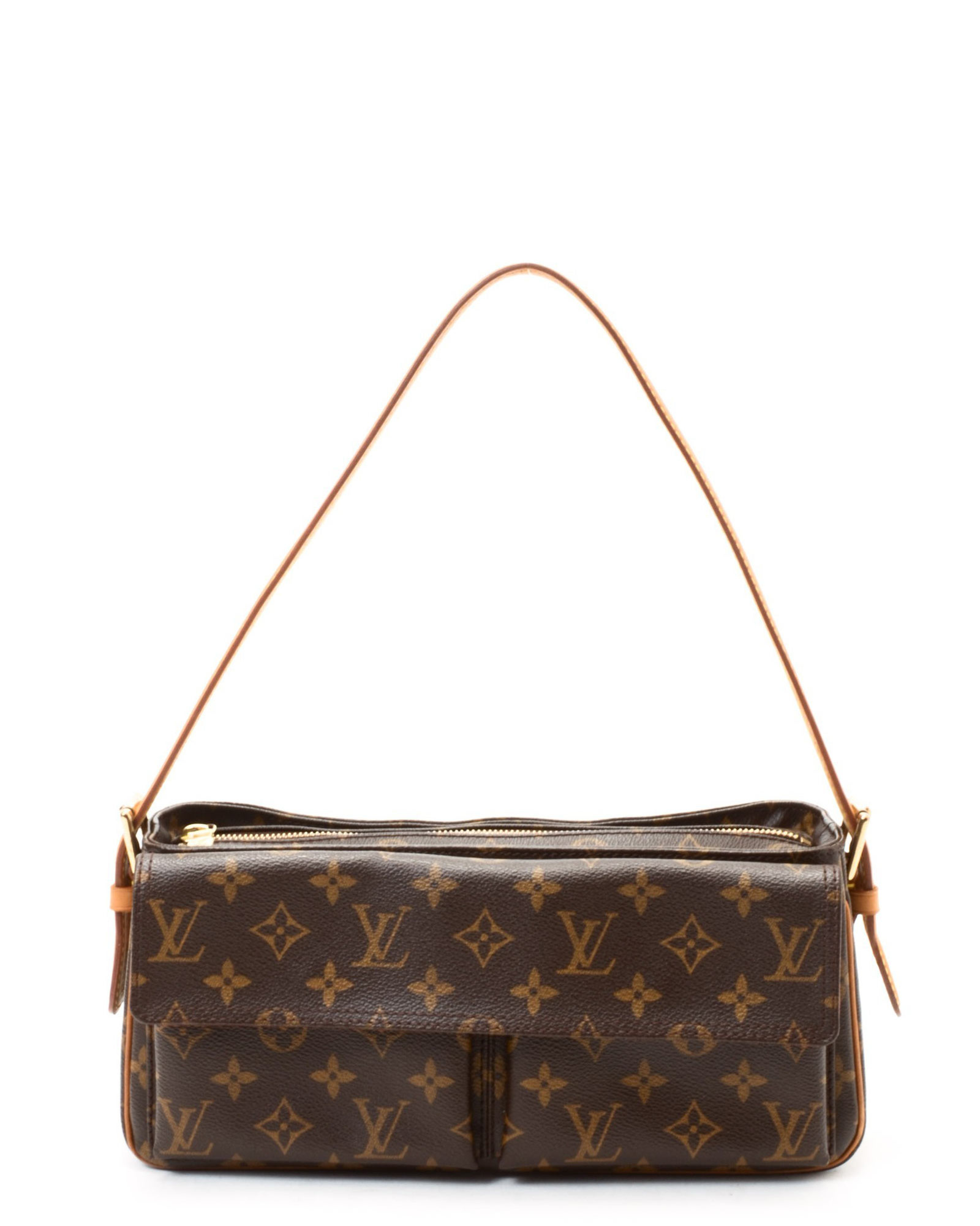 Louis Vuitton Monogram Coated Canvas Shoulder Bag - Vintage in Brown - Lyst