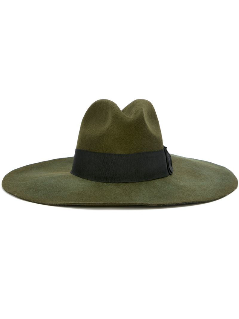 Green wide brim hat Clearance