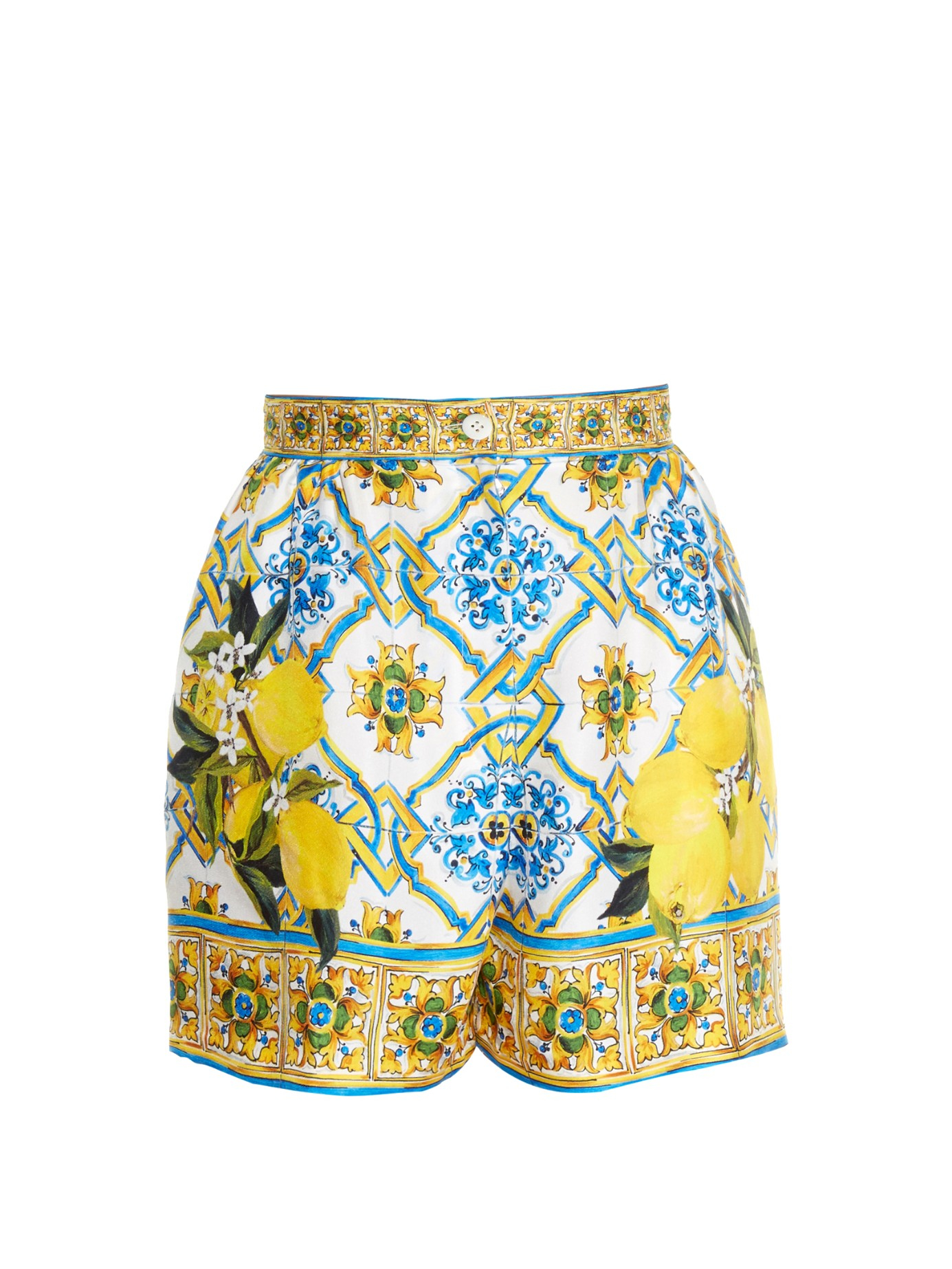 Dolce & Gabbana Majolica And Lemon-print Shorts | Lyst
