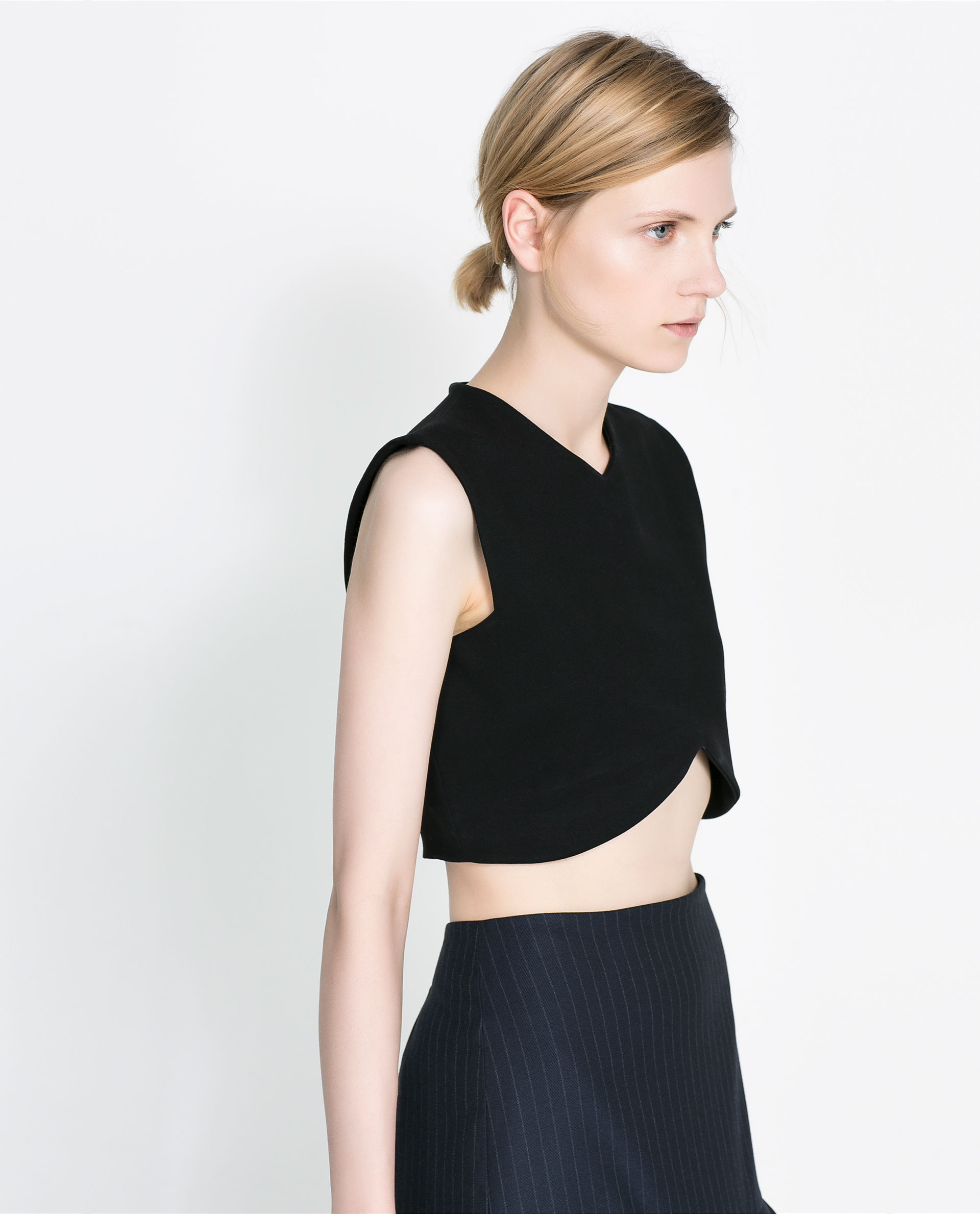 Zara Cropped Top in Black Lyst