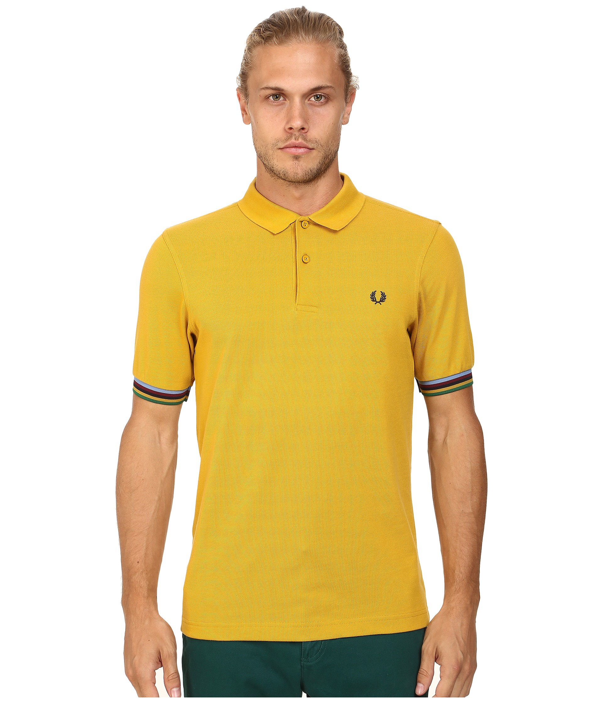 Fred Perry Champion Tipped Shirt in Yellow for Men - Lyst