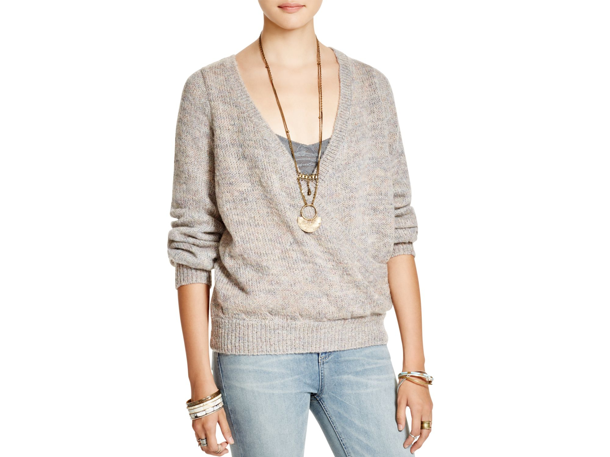 free people faux wrap sweater