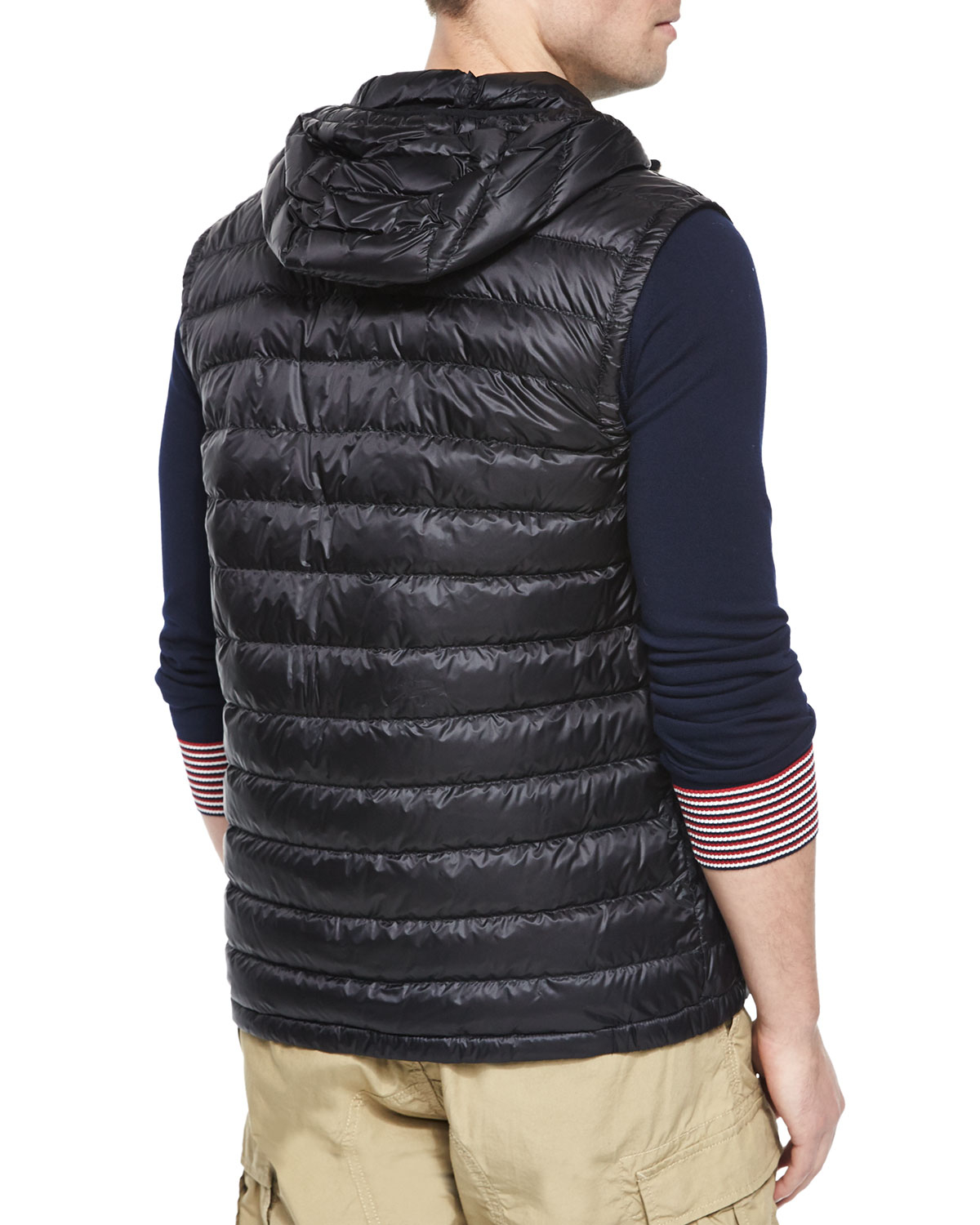Moncler Naples Quilted Hooded Vest in Gray for Men Lyst