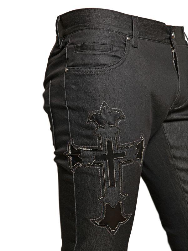 John Richmond 17Cm Stretch Cotton Denim 