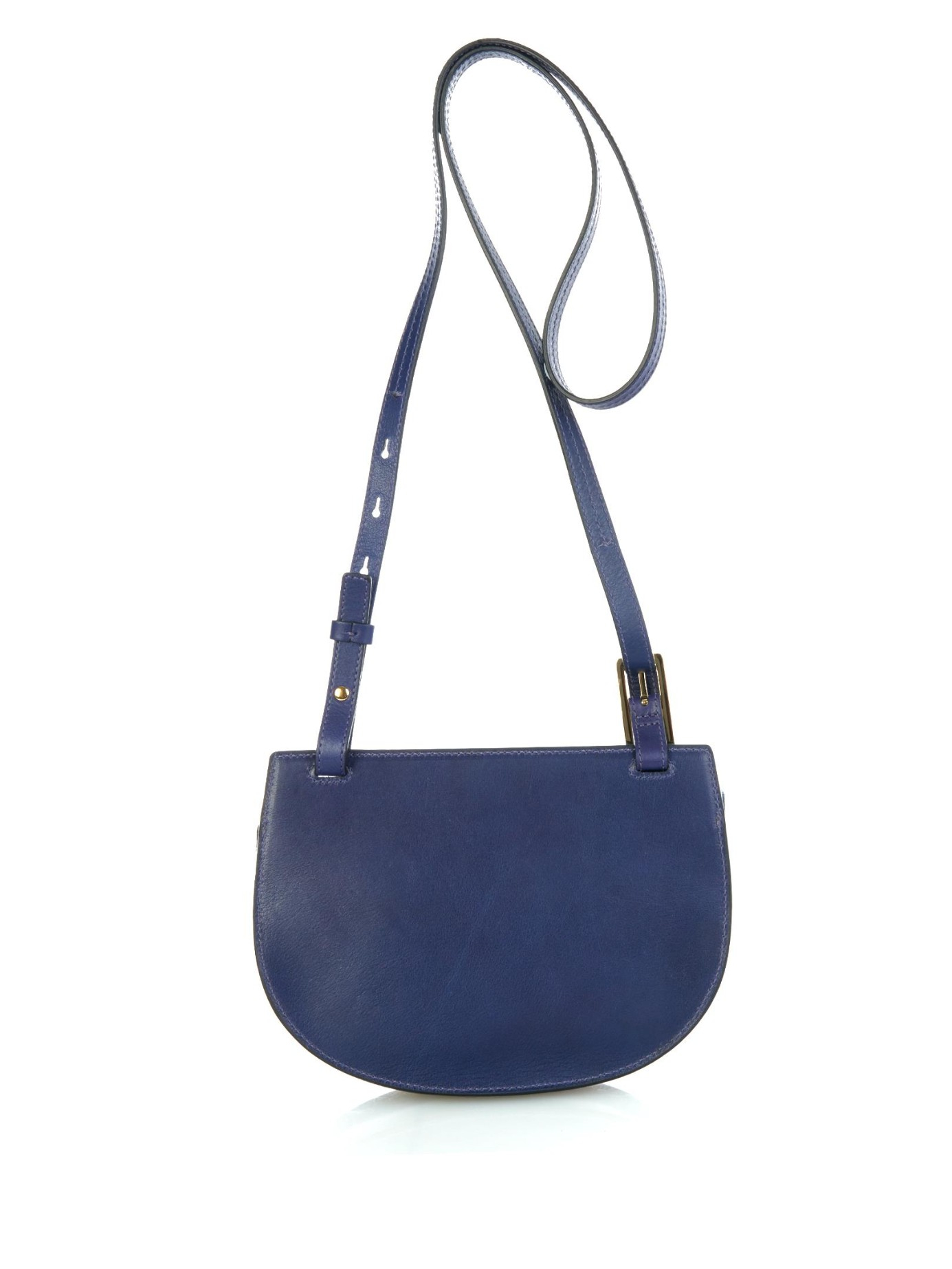 Chlo Georgia Mini Leather Cross-Body Bag in Blue | Lyst