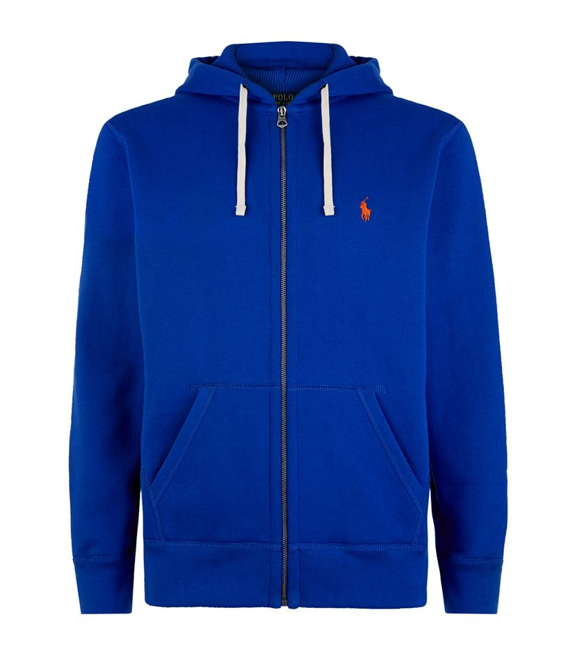 ralph lauren blue zip up hoodie