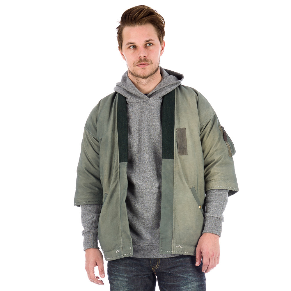 Visvim Sanjuro Kimono Down Jacket In Green for Men | Lyst