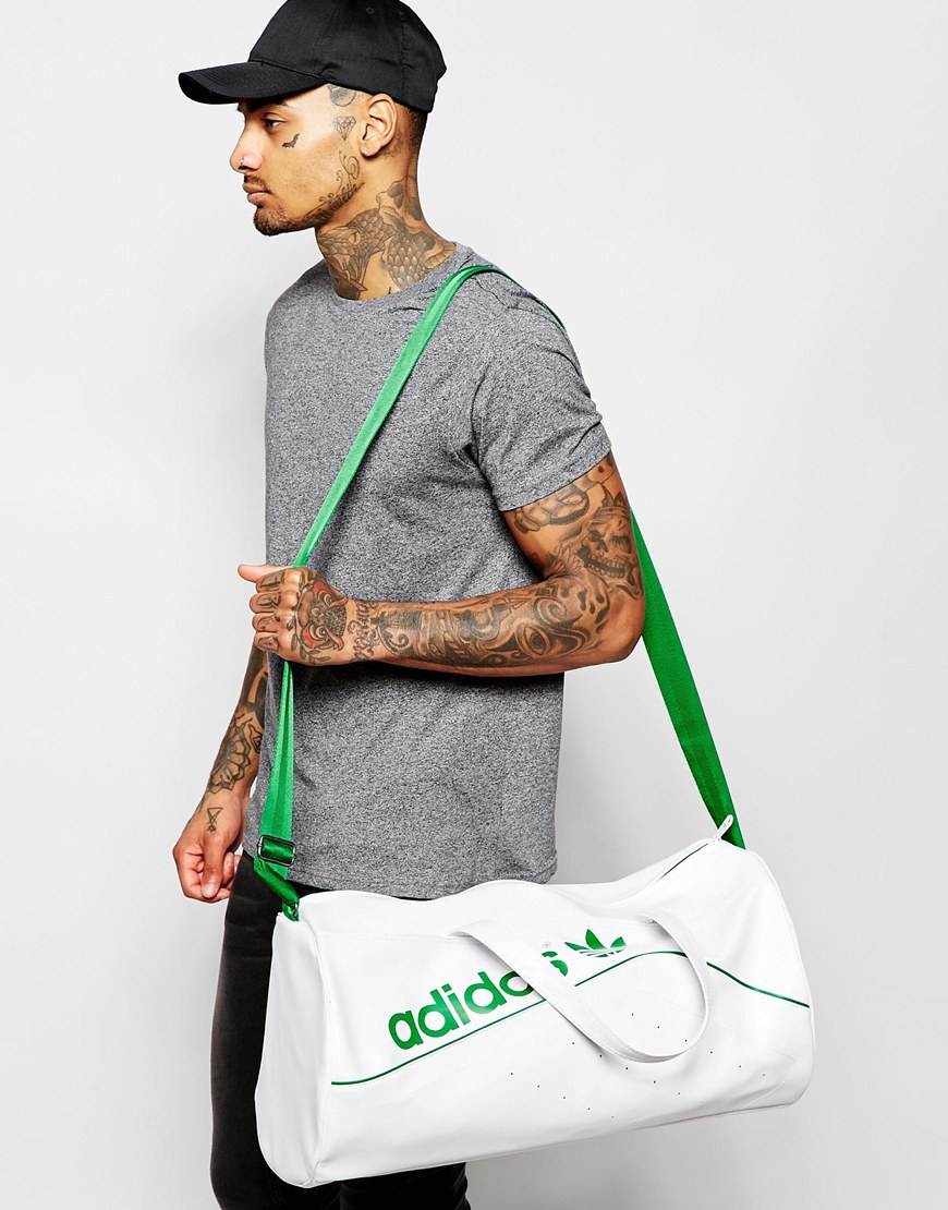adidas Originals Canvas Classic Duffel Bag Ab2843 in White (Green) for Men  - Lyst