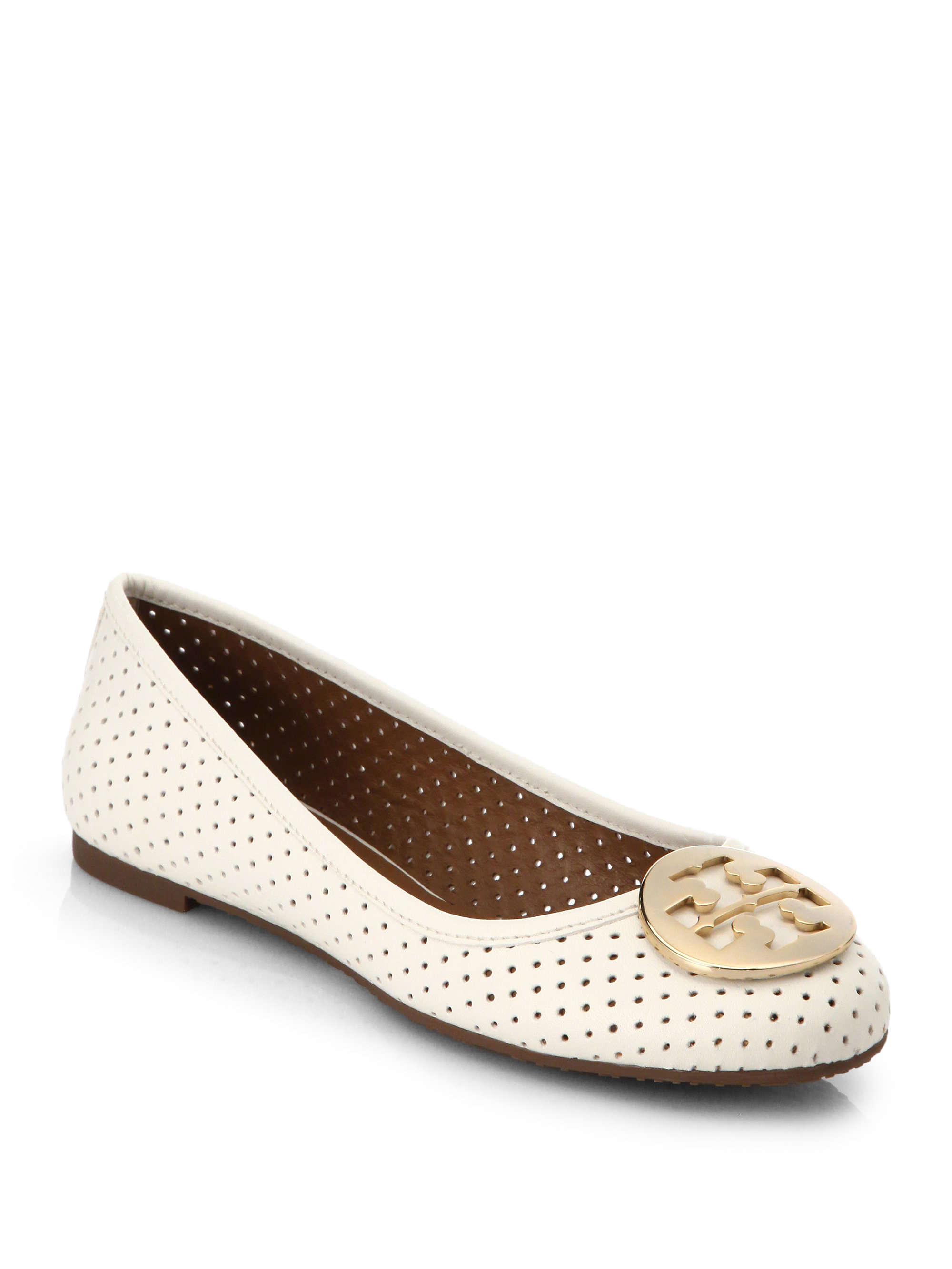 tory burch perforated flats