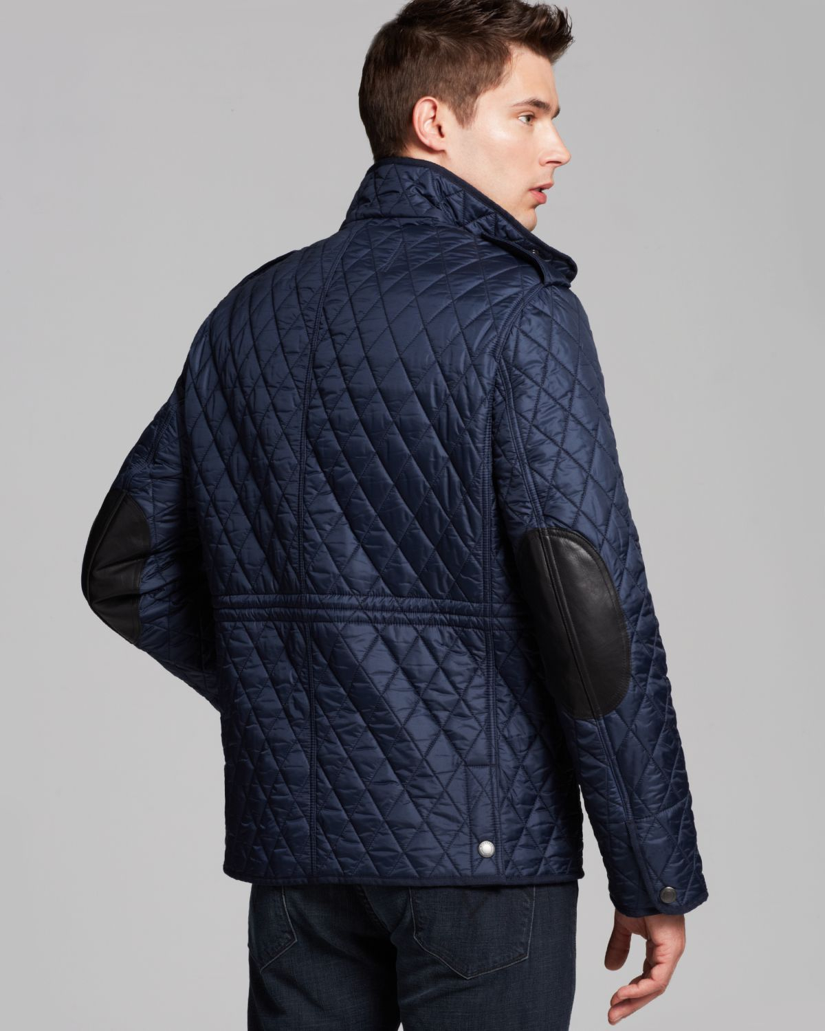 Burberry Brit Russel Diamond Quilted Jacket in Navy (Blue) for Men Lyst