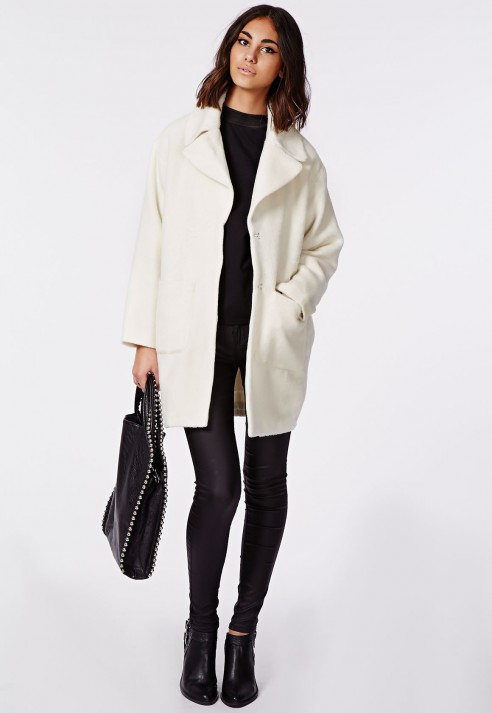 cream cocoon coat