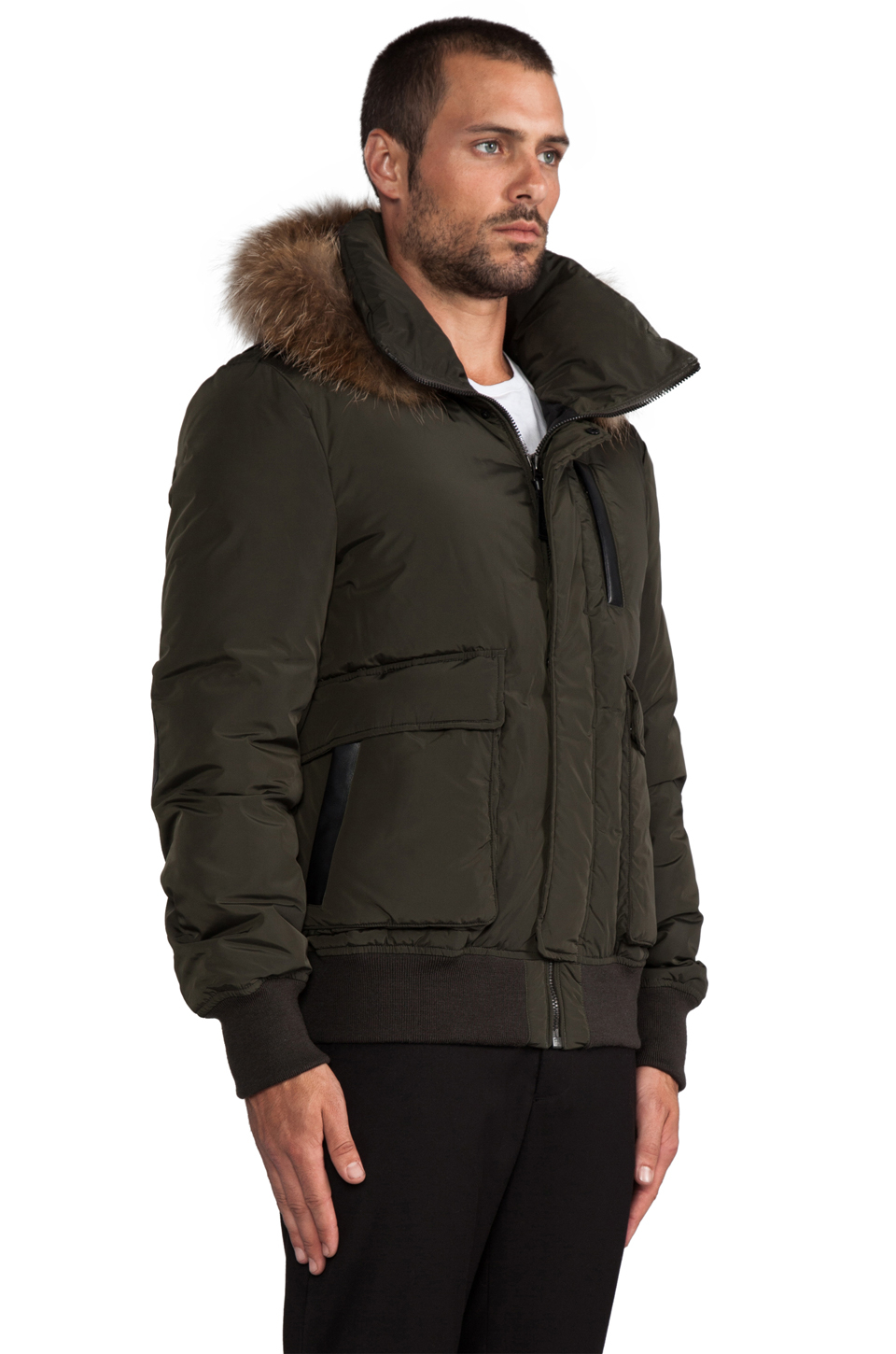 Mackage Doby Army Light Winter Down Jacket with Hood in Green for Men ...