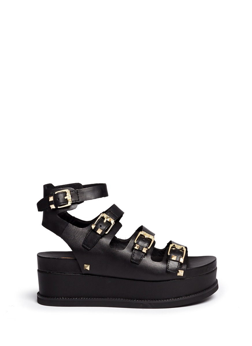 platform sandals buckle