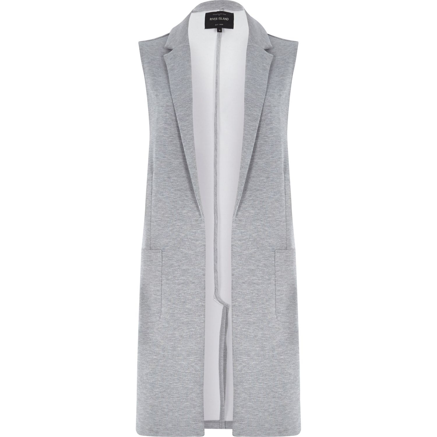 longline sleeveless jacket