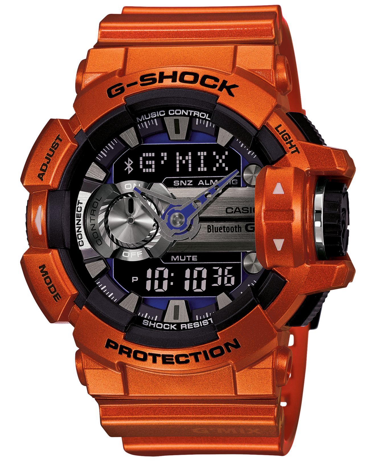 G-Shock Men'S Analog-Digital Bluetooth Orange Resin Strap Watch 55X52Mm Gba400-4B for Men - Lyst