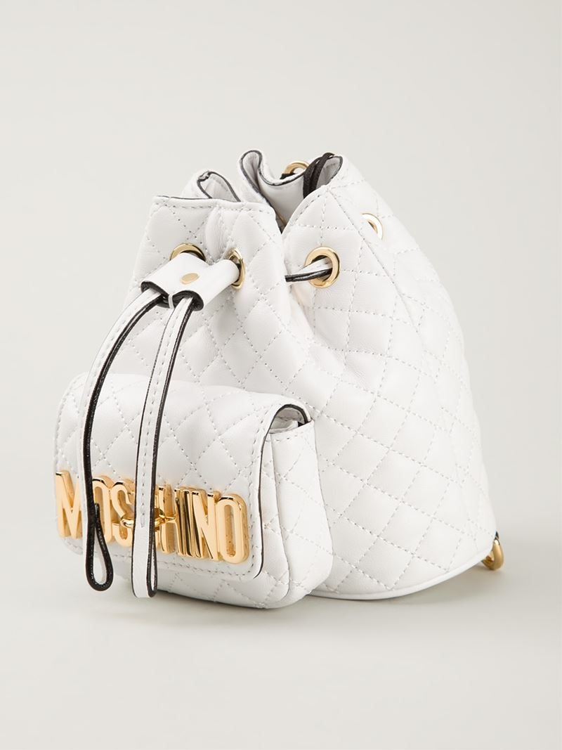 mini white backpack