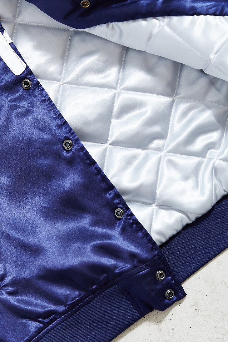 Stussy Stock Satin Jacket in Blue for Men | Lyst