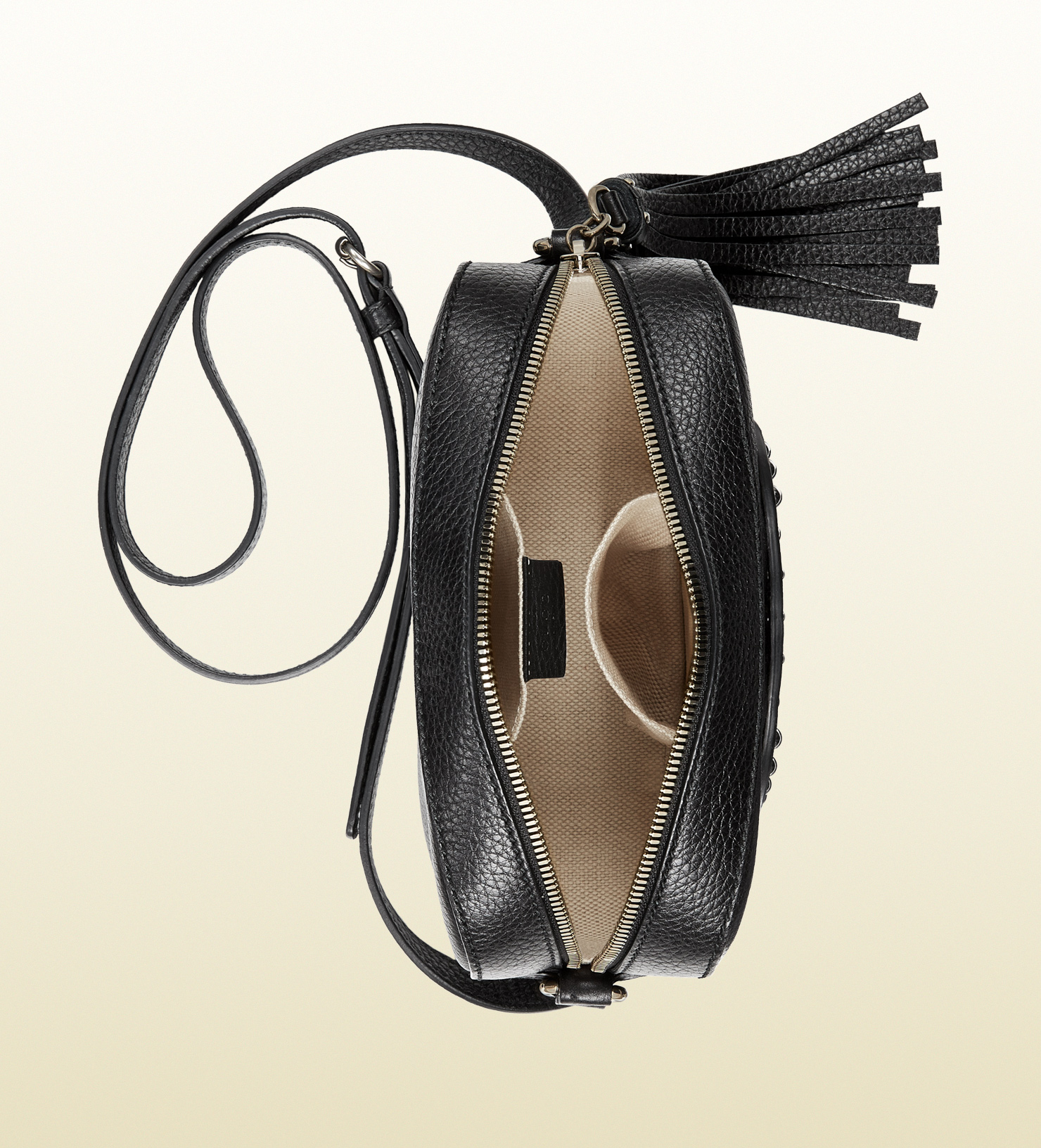 soho small leather disco bag black