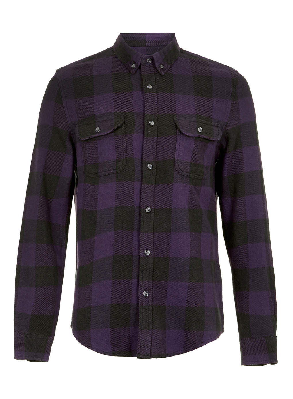 Topman Purple Buffalo Check Long Sleeve Shirt in Purple for Men | Lyst