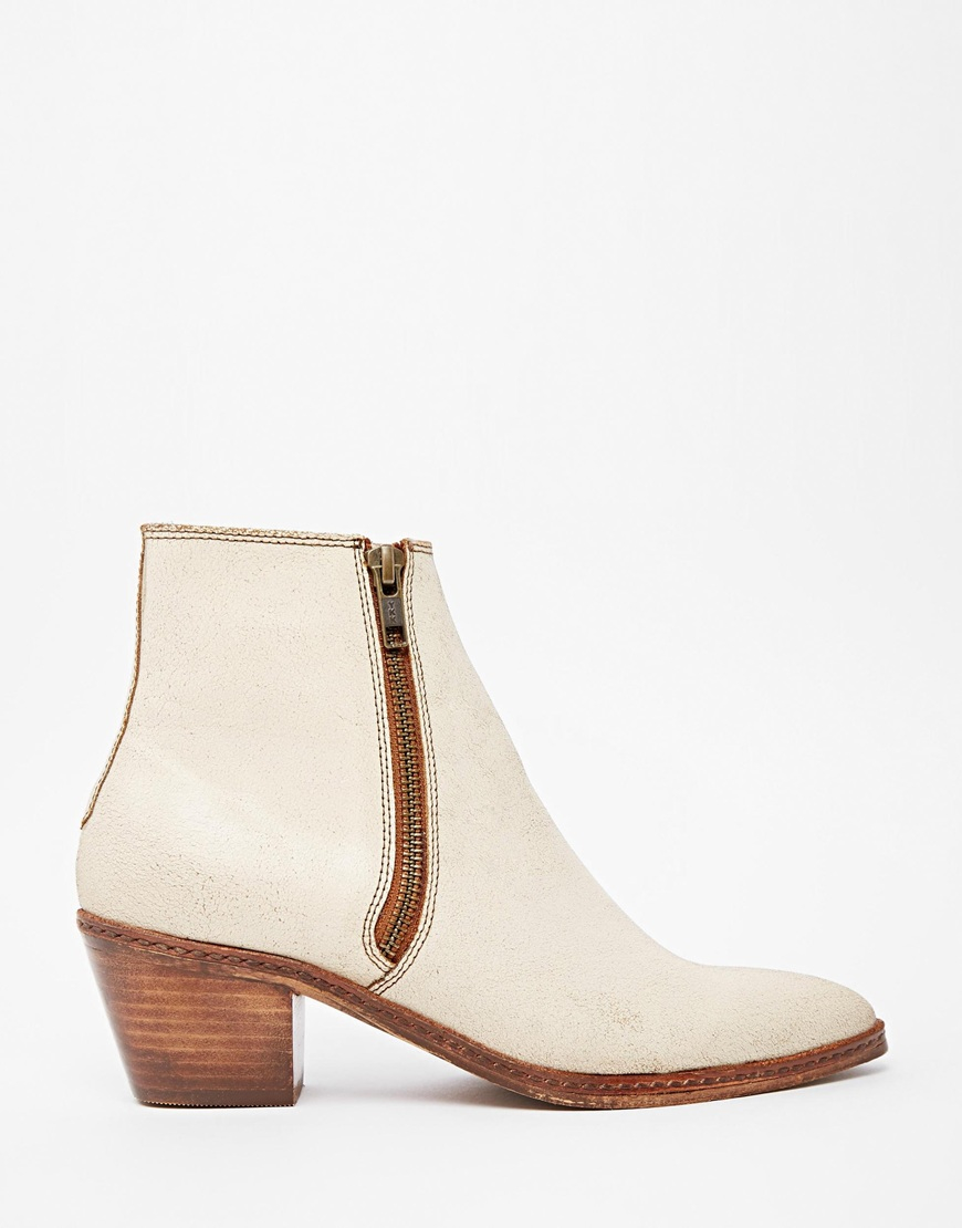 womens off white ankle boots