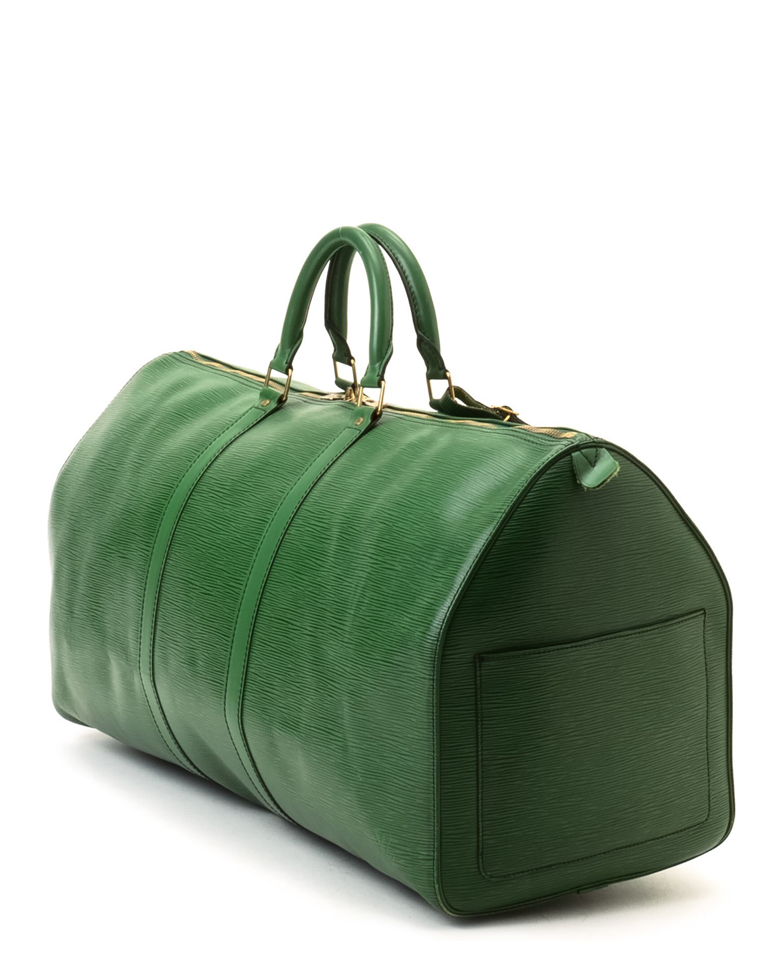 Louis Vuitton Leather Green Travel Bag - Vintage - Lyst