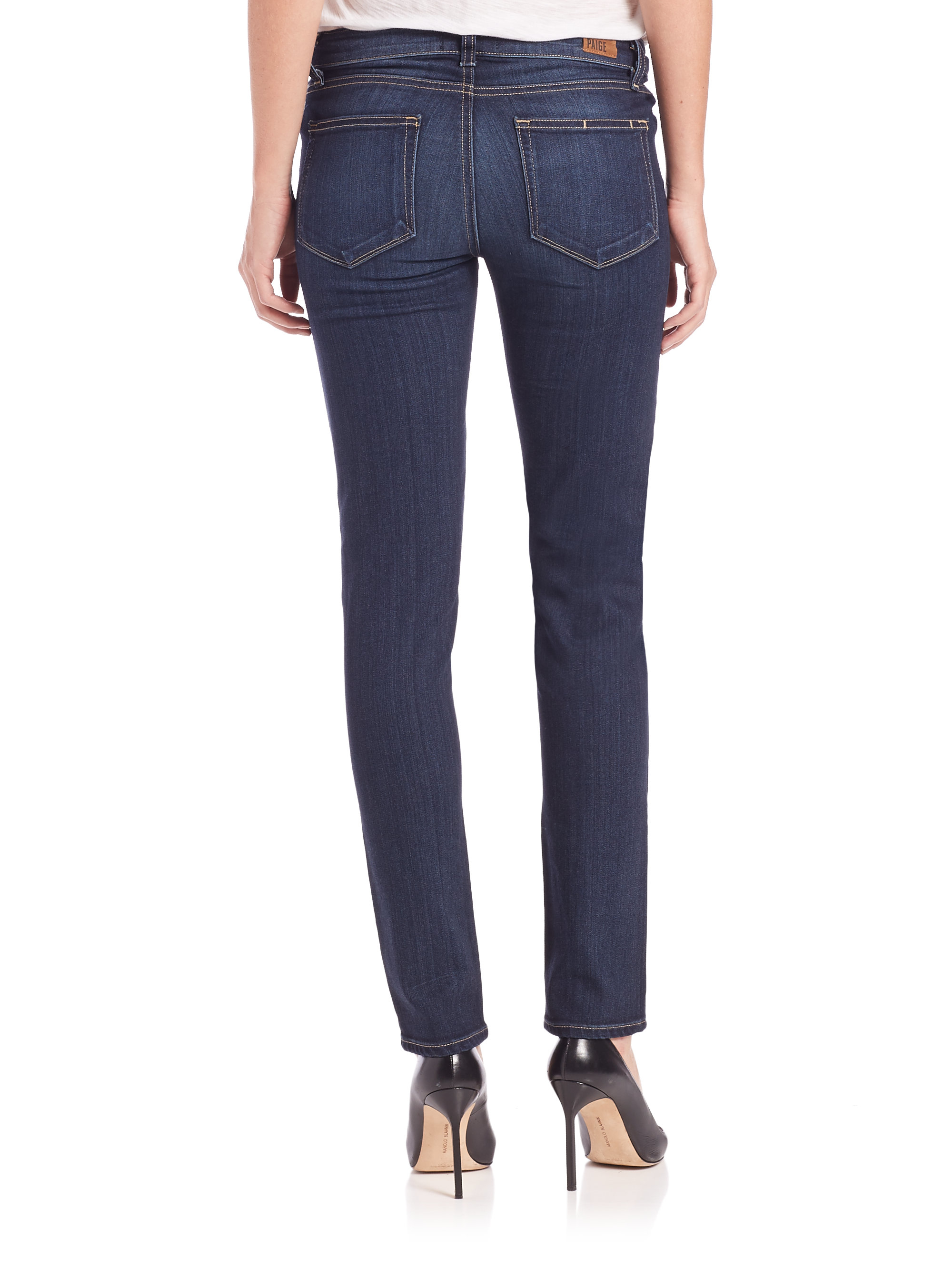 PAIGE Skyline Ankle Peg Jeans in Blue | Lyst